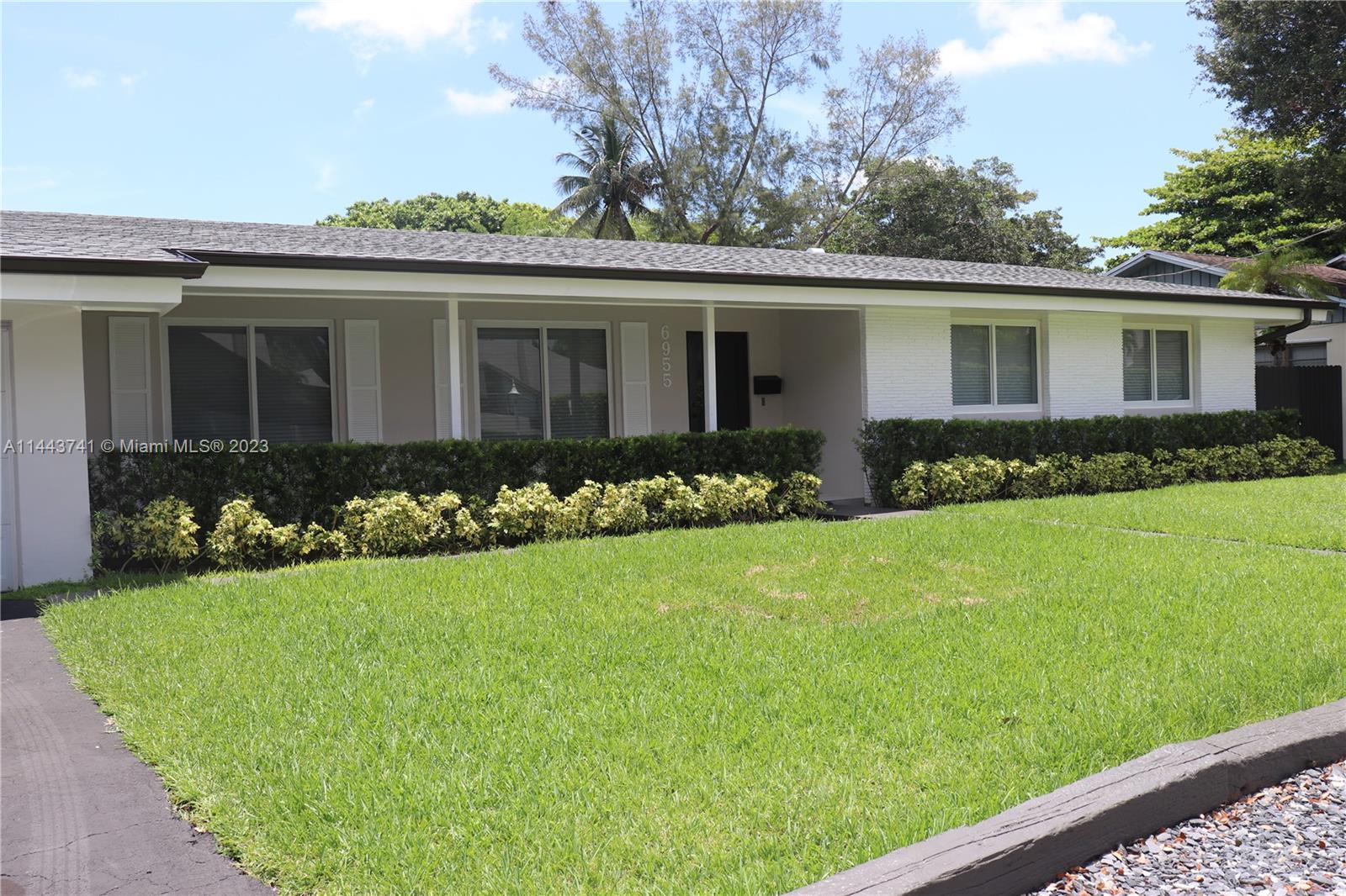 Beautifully renovated 4 Bedroom 2 Bathroom Single Family Home in the heart of South Miami. Quiet street. Home features brand new kitchen & new bathrooms. House has an open format that is great for entertaining. Great view to Canal with small dock. Spacious backyard with room for a pool. Other features the home offers is new flooring, new AC unit, new roof 2023, new impact windows and doors. Ready to move in!
