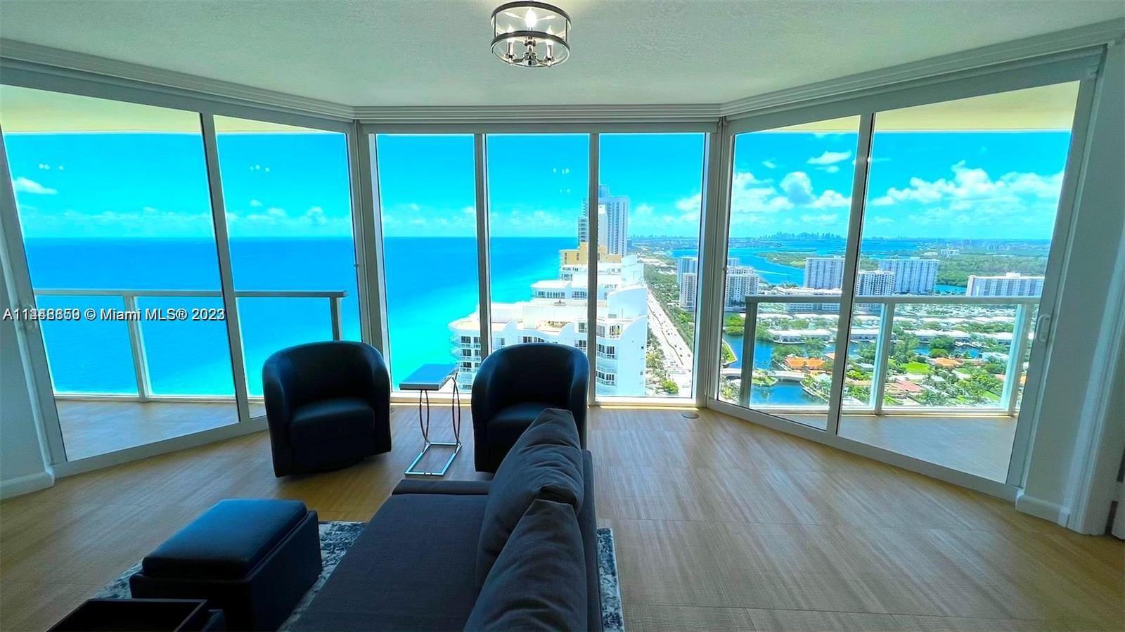 RESERVE NOW FOR WINTER SEASON 2023/2024. LIVE ON TOP OF THE WORLD AT LA PERLA 3808. MODERN RENOVATED CORNER UNIT w/WRAP-AROUND BALCONY ON ONE OF THE HIGHEST FLOORS WITH AMAZING UNOBSTRUCTED OCEAN AND INTRACOASTAL VIEWS. FULL-SERVICE BUILDING: 24-HOUR VALET, SECURITY/CONCIERGE, OCEANFRONT HEATED POOL + JACUZZI, POOL + BEACH SERVICE w/ CHAIRS, UMBRELLAS, AND TOWELS. FITNESS CENTER, SAUNA, and BUSINESS CENTER. MASTER BEDROOM w/ NEW KING-SIZE BED. 2ND BEDROOM: NEW QUEEN SIZE BED (PLUS 2 ADD'L SINGLE BEDS). EXCELLENT LOCATION! WALKING DISTANCE TO SHOPS, SUPERMARKETS, RESTAURANTS, LOCAL ATTRACTIONS, AIRPORTS, AND MORE. RENTAL RATE BASED ON SEASON / LENGTH OF STAY. AVAILABLE FOR SHORT TERM & LONG TERM RENT. CALL ANDY DIRECT FOR RATES + AVAILABILITY. STR-02278 13% SHORT-TERM TAX.