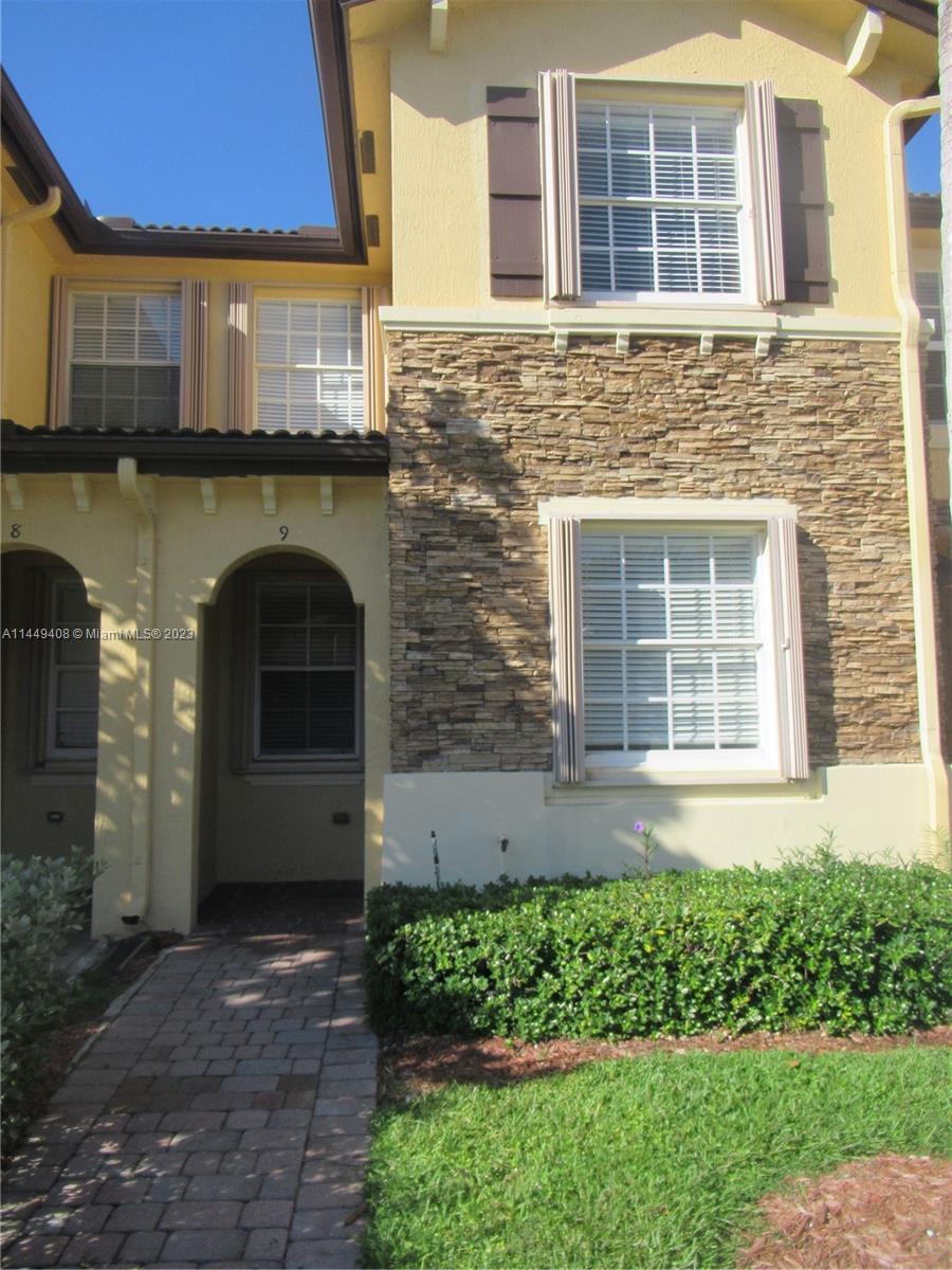 Gorgeous 3 bedroom 2.5 bath townhome available in Cutler Bay! Wood laminate floors throughout the staircase and second floor, freshly painted, Private courtyard in the back.  Gated community with amenities that include: Clubhouse, fitness center, 2 playgrounds, lakes, walking paths and more! Deposit = 2 months.  Must have valid proof of income for past 60 days.  HOA approval takes up to 30 days. Tenant responsible for all utilities, maintenance of $200 and below plus landscaping for back yard.  As is, As seen.