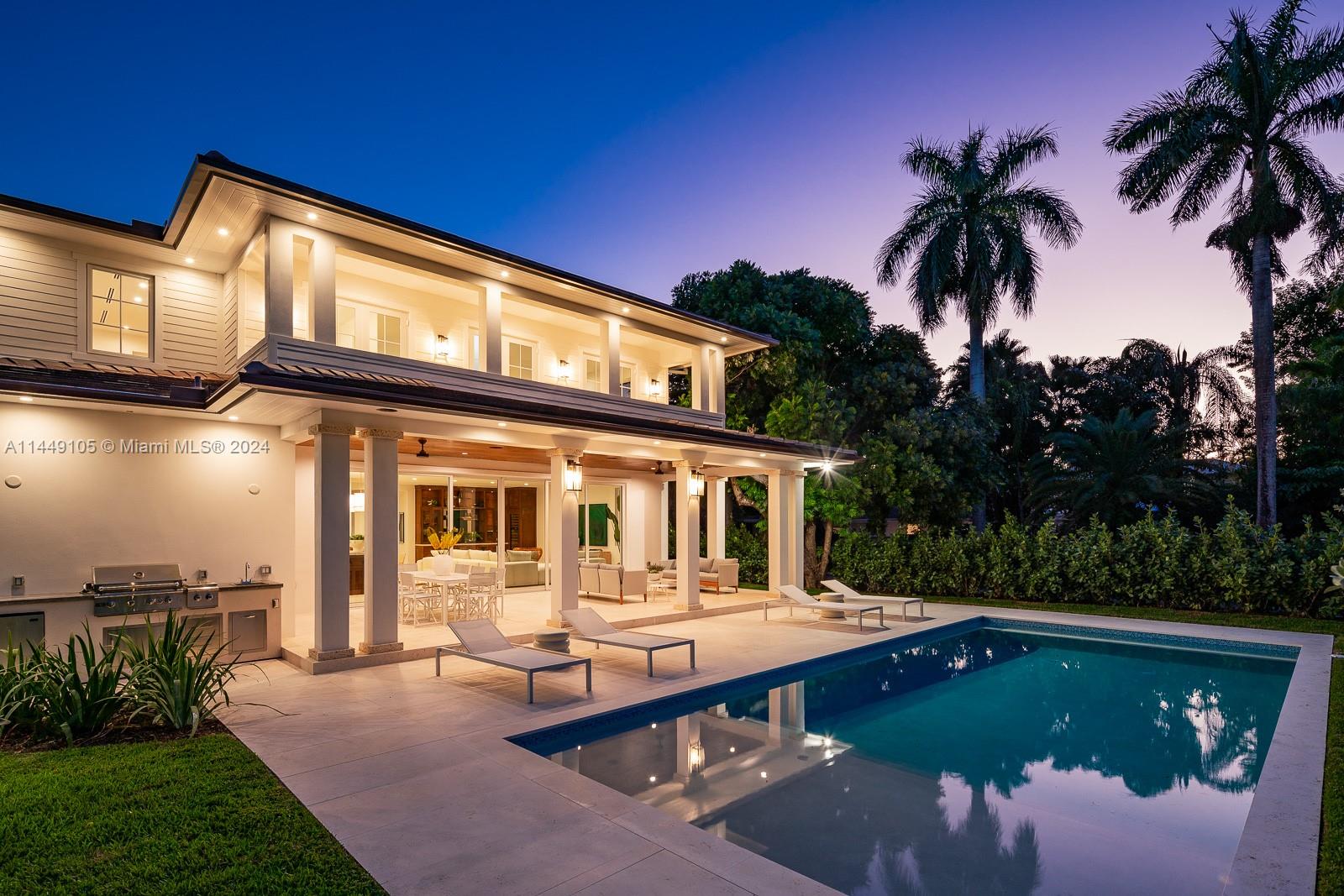Ready in time for the New Year! Come take a peek at this exceptional, newly constructed and soon completed residence in the idyllic Dante Fascell Park neighborhood of South Miami. Fall in love with this timeless Florida Vernacular-style home built with a discerning eye for quality, style, and South Florida living. Over 6,400 total square feet of lux living boasts 5BD/6.5BA, family rooms upstairs and down, formal living & dining rooms, and a dynamite epicurean’s kitchen with Wolf & Sub-Zero appliances, gas and electric cooking, and huge center island. Honorable mentions include exquisite wet bar, beautiful limestone and hardwood flooring, superb millwork, and a captivating alfresco setting with covered terrace & veranda, summer kitchen, fabulous swimming pool, and magnificent 14,000sf lot.