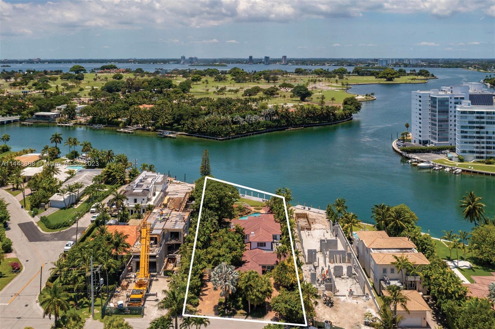 Live in coveted Surfside on this gorgeous waterfront oversized lot overlooking Indian Creek. This extraordinary property boasts an expansive 27,126 square foot lot, offering the ultimate canvas for your dream home, boasting an impressive 123 feet of pristine waterfront. Seize this rare opportunity to secure the largest waterfront lot in all Surfside, ensuring you have ample space to craft your perfect waterfront oasis. Experience the convenience of being mere moments away from the renowned Bal Harbour Shops, exquisite dining, world-class shopping, and the stunning beaches that grace this remarkable community. Welcome to a life of luxury and tranquility on the water's edge.