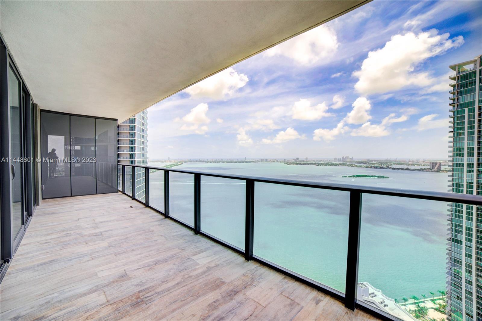 Located on the 40th floor, this stunning Corner 4 Bedroom/ 4 baths Skyvilla is a true gem With a private entry elevator and 360 degree views water views of Miami Beach, Venetian Islands, Downtown and Midtown, this flowthrough corner unit is and biggest line in Paraiso Bay. With waterviews from every room and incredible amenities, there is no comparaison on the market Be the first to call this beautiful 2, 246 Sq Ft 4bed/4.5Bath + Den home! Brand new corner unit features sweeping unobstructed bay views, floor to ceiling lass windows, and a private foyer! Sub Zero and Bosch Appliances. Unrivaled amenities Include state of the art theater for a movie night, billiards room, resort style pool and fitness center, bowling alley , 2 lighted tennis courts, and walking distance to bay front park .