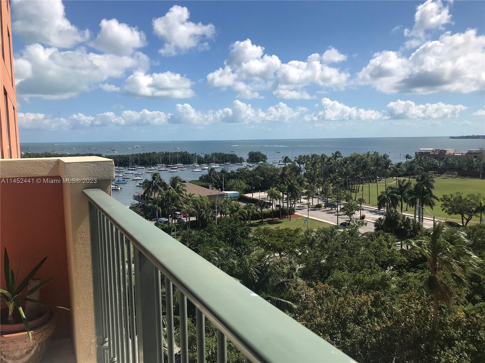 BEST Location In The Heart of Coconut Grove! Exquisite Fully Remodeled 1 Bed/1Full Bath. Breathtaking Water Views From Bedroom, Living Room & Private Balcony.  High End Finishes & Appliances; Electric Shades.  White Porcelain Floors Throughout The Unit Adding To The Openness & Cheerful Feeling of the Unit.  24-Hr Concierge, 1 Assigned Pking + Valet Parking + Security.  JUST STETPS  From Fine and Casual Dining, Fedex, Fresh Market, Shops, Marina, Parks, Coffee Shops.  No pets allowed per Building rules ONLY Service Dogs.
