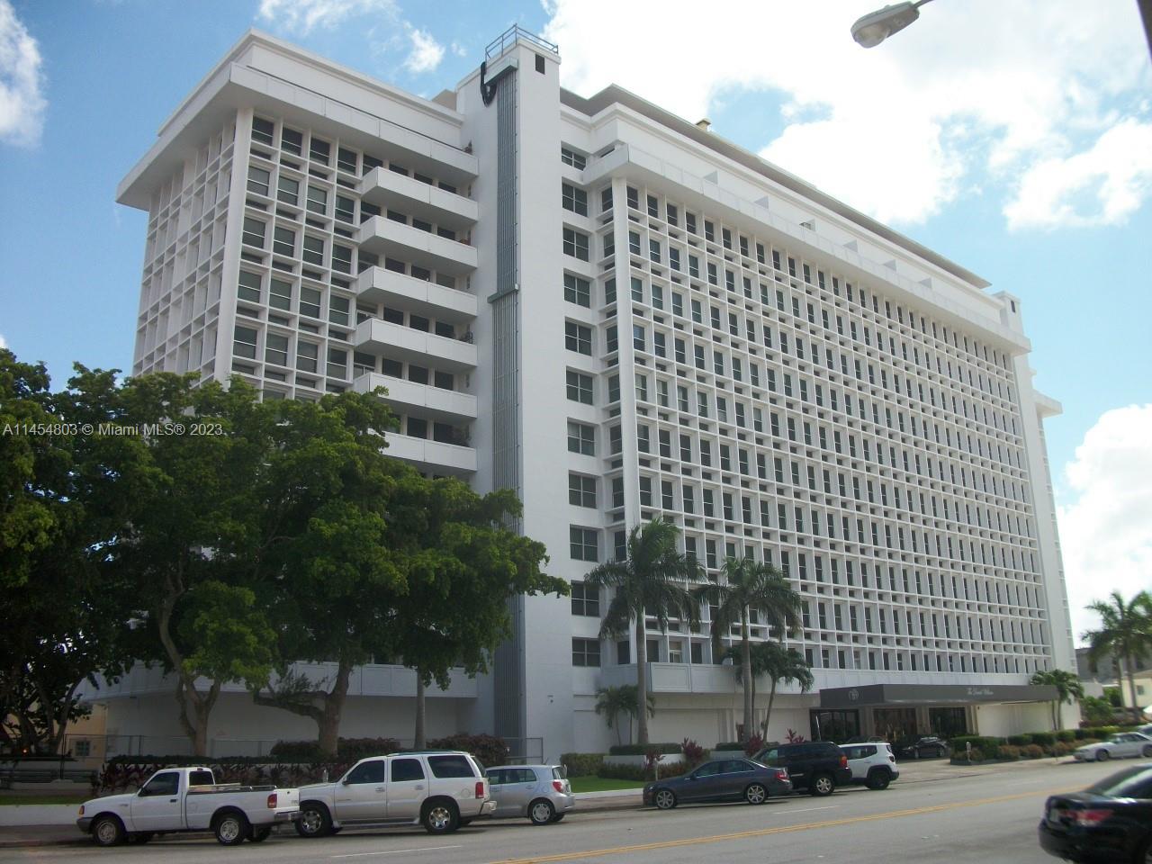 LOCATED IN THE HEART OF CORAL GABLES NEAR THE MIRACLE MILE SHOPPING AREA, THIS CONDOMINIUM OFFERS A LOBBY ENTRANCE WITH ATTENDANTS, EXERCISE GYM & TOP FLOOR COMMUNITY POOL THAT OVERLOOKS ALL OF MIAMI. THE SECURE GARAGE PARKING AREA HAS CARD ENTRY & RESERVED SPACE #80. THE ELEVATORS LEAD FROM THE GARAGE TO THE POOL AREA. THIS GEM OF A UNIT HAS A FOYER ENTRY THAT LEADS TO THE KITCHEN & LARGE FAMILY ROOM THAT OVERLOOKS THE BALCONY EQUIPPED WITH ACCORDION HURRICANE SHUTTERS. THE HALLWAY LEADS TO THE BATHROOM & BEDROOM WHICH ARE BOTH SPACIOUS & ACCOMMODATING. THERE IS A WALK-IN CLOSET FOR EXTRA STORAGE. THE KITCHEN HAS WHITE CABINETS & APPL. W/EXTRA DOOR LEADING OUTSIDE. *** FIND YOUTUBE VIDEO BY SEARCHING FOR MLS NUMBER.***