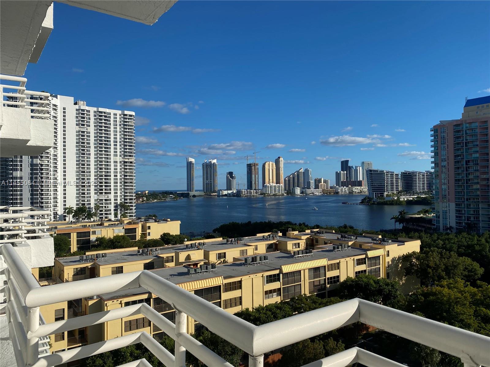 Gorgeous, super spacious 2 bed/2 bath in Aventura! This unit offers a split floor plan, large master bedroom with 2 separate closets, master bath with 2 sinks, and 2 separate closets. 2nd bedroom next to another full bathroom. Washer and dryer in the unit. Amazing water view from private balcony, overlooking intracoastal and ocean. Recently remodeled building with 24 hour attended lobby, 2 pools, volley ball court, jacuzzi, gym, playroom, convenience store, and much more! 5 min away from Aventura Mall, supermarket, coffee places, the beach, etc. Easy to show, please see brokers remarks. Basic Cable, basic internet included on the rent.