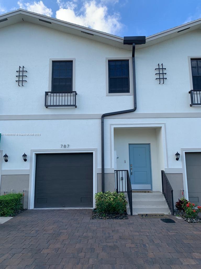 This is the model in the beautiful brand-new smart townhome community in Regal Palm. This 3/2.5 with 1 car garage + 2 spaces outside, features impact windows and doors, white cabinets with stainless steel appliances and the modern kitchen includes island counter spaces. Washer and dryer included. This property has your yard fenced. It's located nearby Florida Keys Outlet, Walmart, Shopping Centers, Baptist Hospital, Florida Turnpike, US-1, Krome Ave and Florida Keys. Vacant & ready to move in. Very good opportunity for the military of the air base. Don't wait, it won't last. Text me for more information.