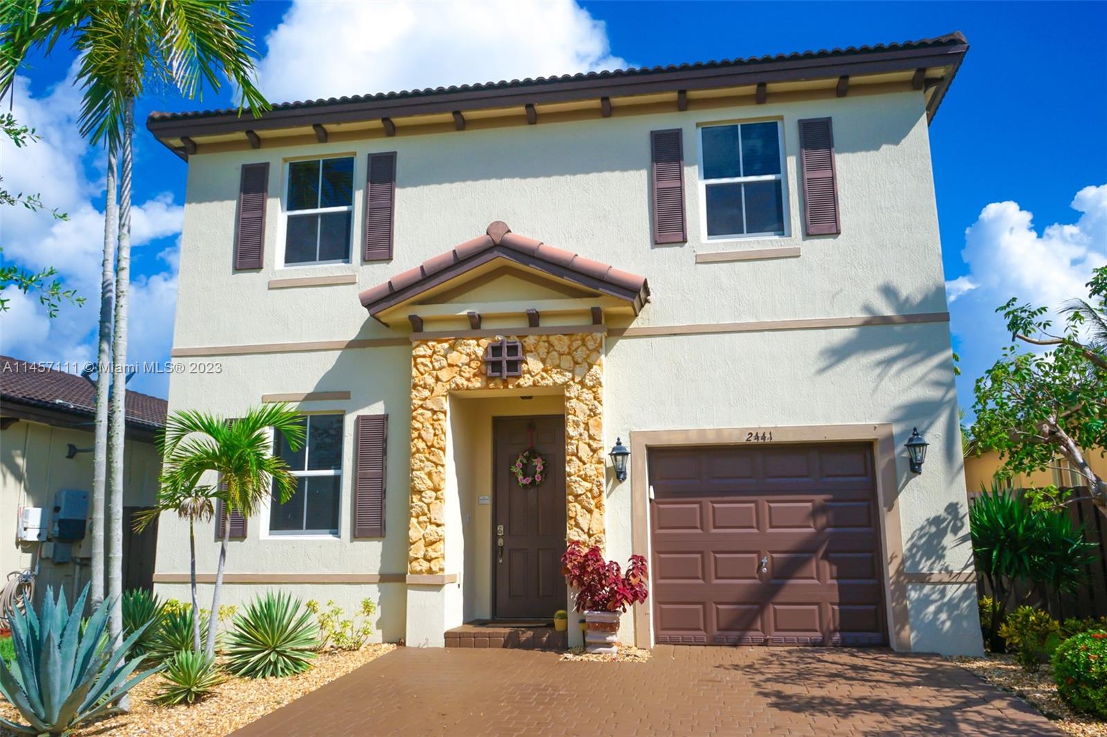 Welcome to your dream home in Homestead, Florida! This stunning single-family home boasts 4 bedrooms, 2.5 bathrooms, a 1-car garage, and a fenced backyard with access to the Biscayne-Everglades Greenway Trail. The kitchen features an elegant formica counter, stainless-steel appliances, and a pantry. The combination of carpet and tile flooring throughout the home adds a touch of sophistication and comfort. Located in a gated community with monitored access to ensure peace of mind for you and your family.  Amenities include an estate of the art clubhouse with a sparkling pool, fitness center, and a spacious party room. The prime location of this home is just minutes away from restaurants, schools, the Homestead Baptist Hospital, the Homestead Air Reserve Base and the Florida Turnpike.