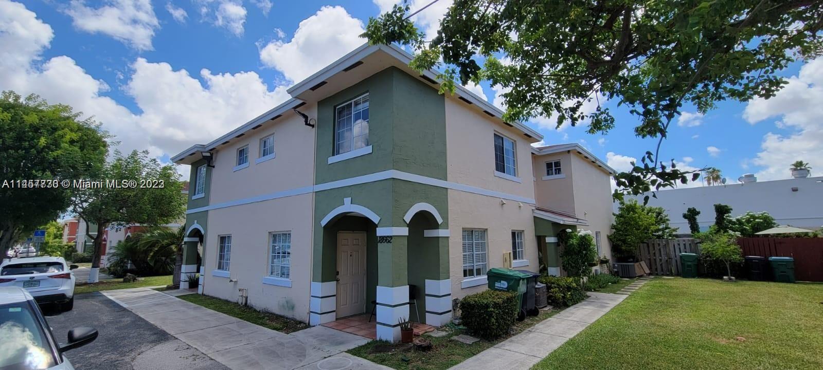 Beautiful 2-STORY TOWNHOUSE/VILLA completely tiled throughout first floor and laminated stairway and rooms. Very independent entry/corner unit. Washer & dryer inside the unit. Besides being centrally located and just minutes away from the highway, this property has a lot more to offer.  Property will be ready for showings in October 2nd, 2023.