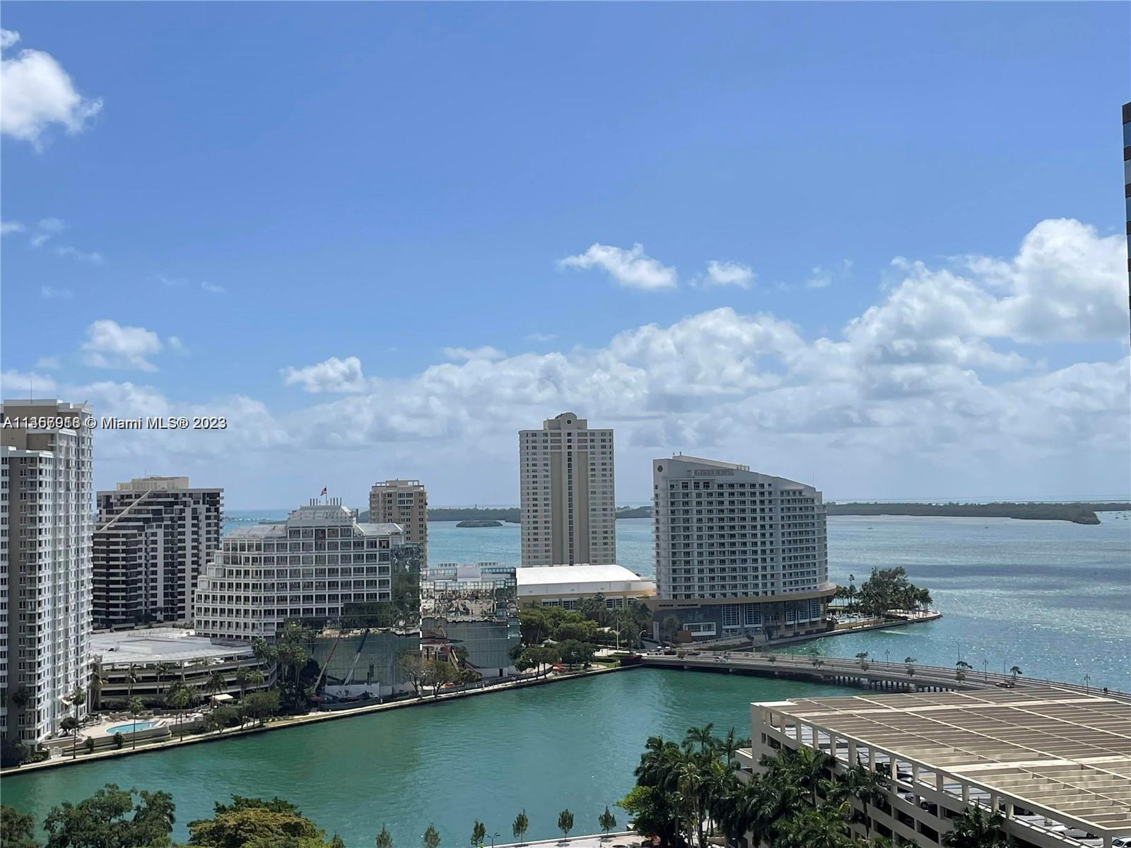 Beautiful views, water front views from master bedroom and living room, also city views and river views, floor to ceiling windows, walking closets, sub-zero refrigerator, porcelain floors, corner unit, storage available, could be furnished or unfurnished, Jacuzzi tub and separate shower in master. Great building amenities  2 heated pools, state of the art gym, billiard room, spa sauna, steam and massage room, party room, few restaurants in the bldg, convenient store, bank, beauty salon, dry cleaners. Next to Brickell City Center, walk to restaurants, shops, night venues. Live in like modern New York