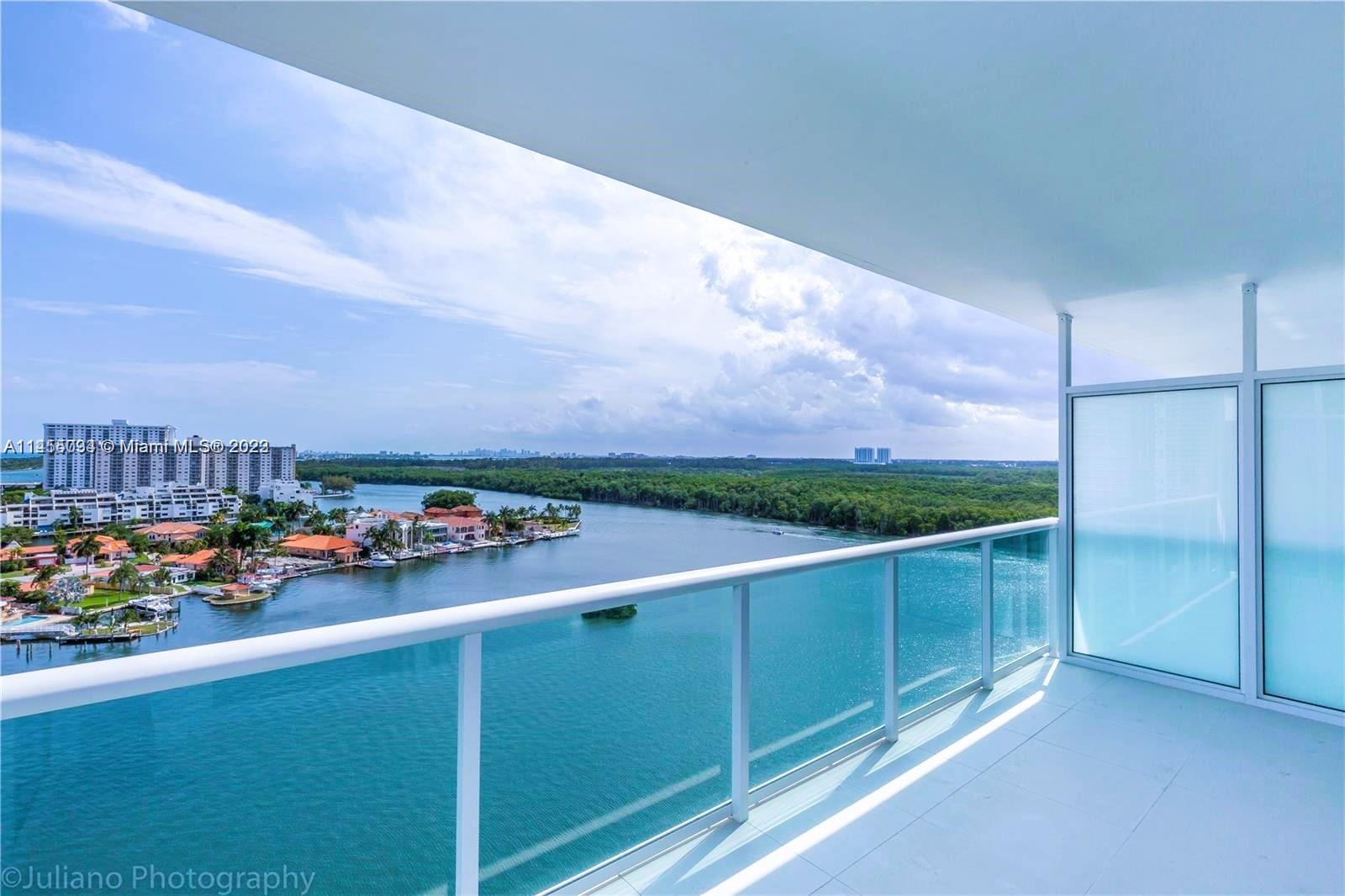 Modern Waterfront Condo!! Featuring 3 bedrooms, 3 bathrooms and 1705 sqft of modern living! Contemporary renovated throughout including Italian porcelain flooring & fresh white paint. Breathtaking water views from every room! Gourmet open kitchen with quartz counter tops, wood cabinetry and top of the line appliances (incl w/d). Spacious master bedroom & bathroom with dual sinks, tub & shower. 2 garage parking spaces. State of the art amenities including resort style heated infinity pool overlooking the water, jacuzzi, cabanas, exclusive bar, marina, gym, sauna & tennis court. Walking distance to restaurants, supermarkets, banks, stores and more! Very centralized to Bal Harbour shops, Aventura Mall, Miami Beach, Downtown Brickell, The Hard Rock, Las Olas, Ft Lauderdale & Miami airport.