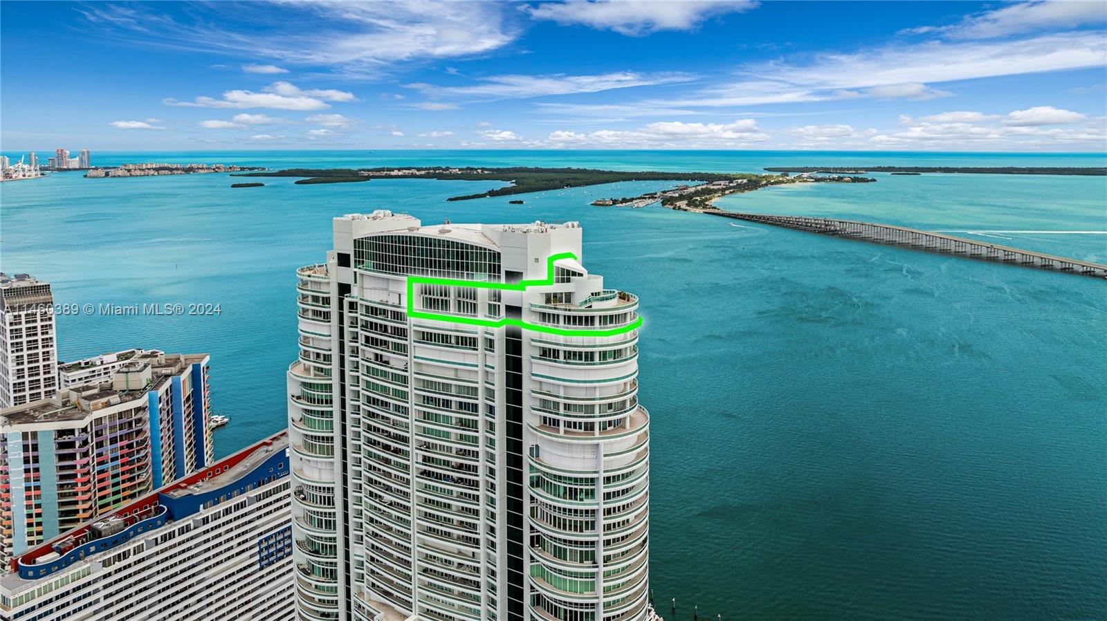 SPECTACULAR Penthouse with 360 views of Biscayne Bay & the Miami skyline! This 10,000 SF, dual-level residence is located on the 49th & 50th floors of the most exclusive building in Brickell, the Santa Maria. Artfully furnished with curated pieces from Artefacto this stunning penthouse features panoramic floor-to-ceiling windows, expansive living areas perfect for entertaining & hosting, gourmet chef's kitchen with butler pantry, private rooftop plunge pool, and master suite with breathtaking views of the ocean. Building amenities include state-of-the-art fitness center, spa, pool, tennis court, restaurant, and 24-hour concierge service. Boat slips available for purchase.