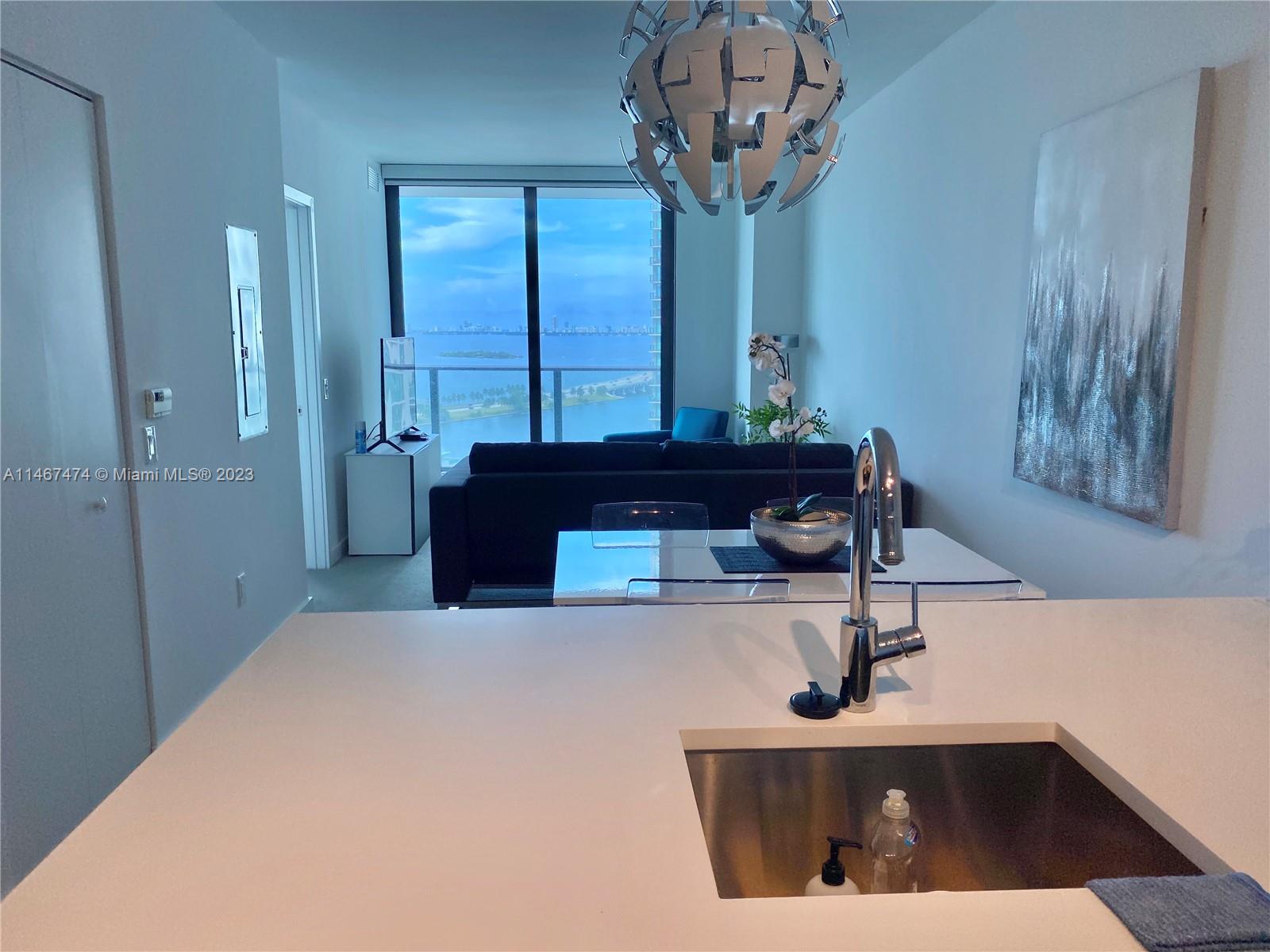Available on January 15th 2024 for one year lease.
Beautiful furnished 1 bed/1 and half bathroom unit in Paraiso Bayviews. The fourth tower of the Paraiso mega
project in Edgewater, offering spectacular 180 degrees bay and city views in this 19th-floor unit, with 9' high floorto-ceiling windows, open kitchen concept, high-end Bosch stainless steel appliances, with 2 floors of amenities
including a rooftop infinity pool, afternoon pool, jacuzzis, spa, tennis courts, fitness center, theater, BBQ area and
more. Available starting Jan 15th, 2024.