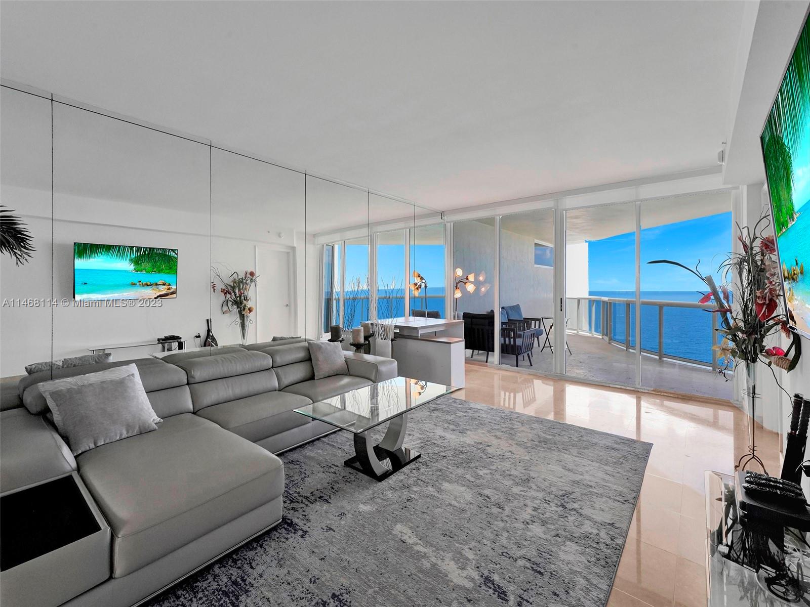Amazing sunrise to sunset views. 2 bedrooms/ 2.5 bathrooms. Fully furnished. Building offers a high-end full beach service with towels, chairs and umbrellas. Resort lifestyle and full amenities including pool, fitness center, spa, kid's club , game room, tennis court, movie theater, business center .Free cable and internet service. walk to banks , supermarkets , school, restaurants and more. Assigned Parking space . Valet included , 24 hours Concierge services. Available immediately.