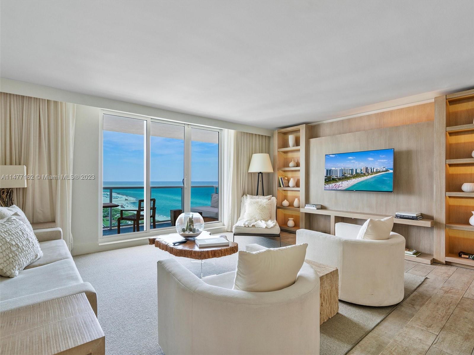 Discover the epitome of 5-star living in this luxurious oceanfront condo at 1 Hotel & Homes. Two of the three bedrooms offer breathtaking views right over the sandy shores, delivering a daily beachfront escape. Residents here enjoy exclusive access to a 14,000 sq. ft. gym, a serene spa, and chauffeured electric cars for ultimate convenience. Don't miss this rare opportunity to reside in one of Miami Beach's most prestigious addresses. Experience resort-style living with a private rooftop pool and bar, four exceptional restaurants, four bars, and more. Partnering with Five Star Luxury Travel, this property generates remarkable rental income, adding to its allure. Owning this condo means more than just experiencing luxury; it also means enjoying a steady income stream.
