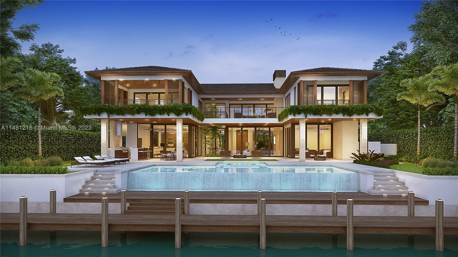 291 Costanera Road is a new, luxury waterfront residence located in the prestigious, private, and gated community of Islands of Cocoplum. A foyer with 22' heigh ceilings, formal living, and dining rooms, chef’s kitchen with Sub-Zero and Wolf appliances, powder room, laundry room, billiard room, guest and service quarters are located on the first floor. A private office and 4 ensuite bedrooms including the spacious primary that includes a steam shower, cold plunge, and two large terraces are located on the 2nd floor. The residence also comes with a generator, 100 linear feet of waterfront,  and a new, private 48' boat dock with direct access to the Bay. 291 Costanera represents a coveted opportunity to own your dream waterfront home in the most desired community in Miami.
