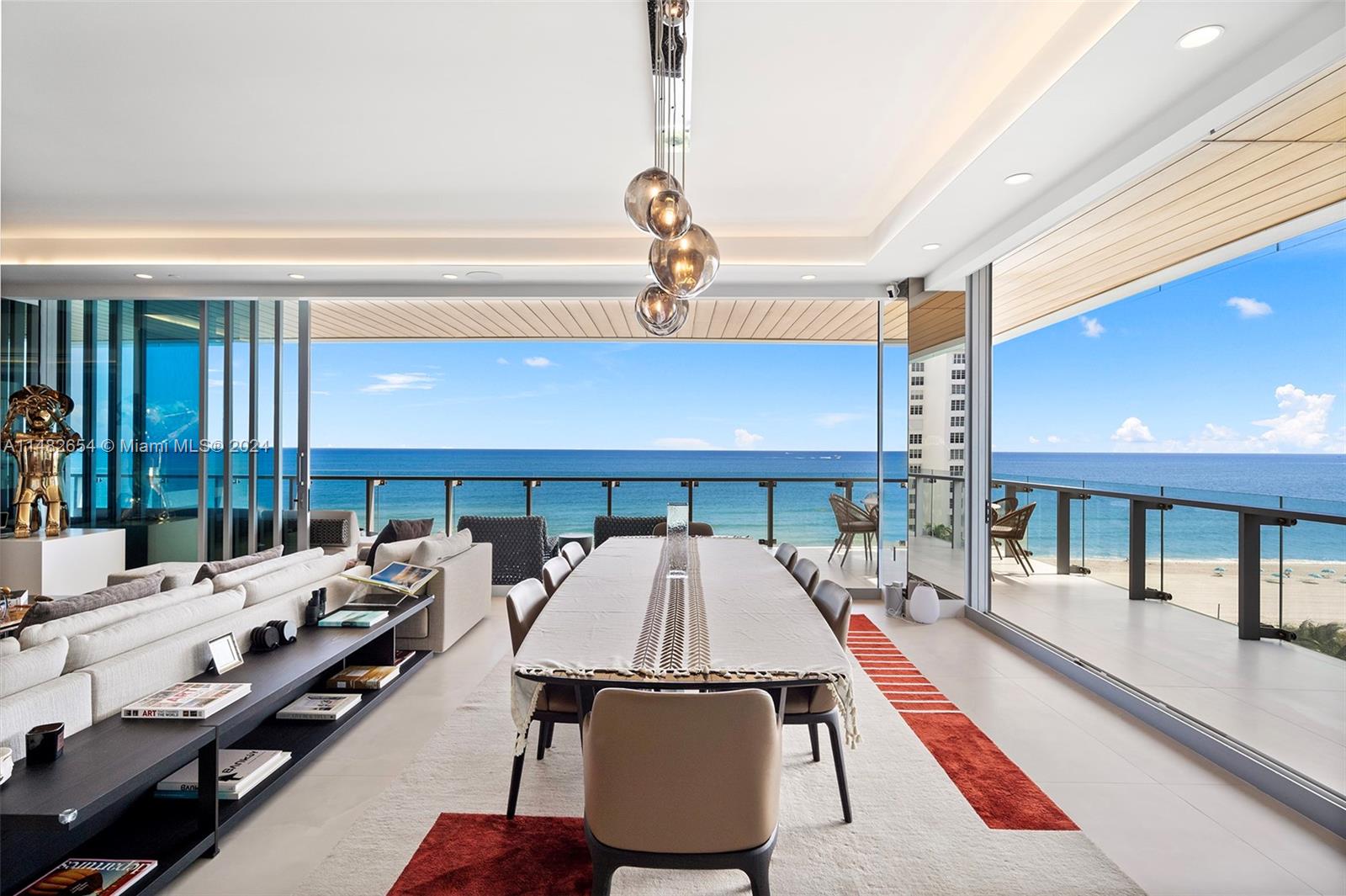 Luxury 4 Bedroom 5.5 Bath Residence at Miami Beach's newest, premier Oceanfront building - 57 Ocean.  This Residence boasts SKYLINE VIEWS and 3 PARKING SPACES! It has floor-to-ceiling windows and an open floorplan.  Exceptional finishes throughout include Poliform Kitchen and Baths with marble countertops, waterfall island and sub-zero/Wolf appliances.  Marble Baths are encased in natural stone and appointed with designer fixtures.  Step out to an expansive 12' deep terrace with over 1,500 sf of space ideal for outdoor entertaining.  Located on the pristine sands of Millionaires row, 57 Ocean offers its 69 residents 5-star amenities including concierge, fitness center by Technogym, spa, beach service and both oceanfront and sunset pools.