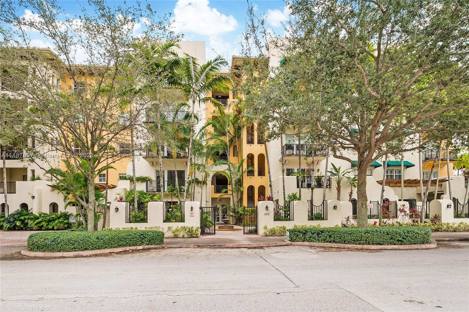Beautiful 2-bedroom, 3 bathrooms PLUS DEN/OFFICE residence in a secure boutique building in the heart of Coral Gables. This 1,932 sf. unit boasts all in-suite bedrooms, marble floors throughout, high ceilings, laundry room/utility, impact resistant windows and doors, spacious kitchen with SS appliances including wall oven and wine cooler. Large master suite w/ walk-in closet, bathroom with dual sink/vanities, tub, separate shower, and a private terrace. Other features include elevator access to private foyer, additional balcony in living room and 2 covered assigned parking spaces. Excellent location steps away of Granada Golf Course, Miracle Mile, cafes, restaurants, and all amenities Coral Gables offers. Easy to show. A MUST SEE!!!