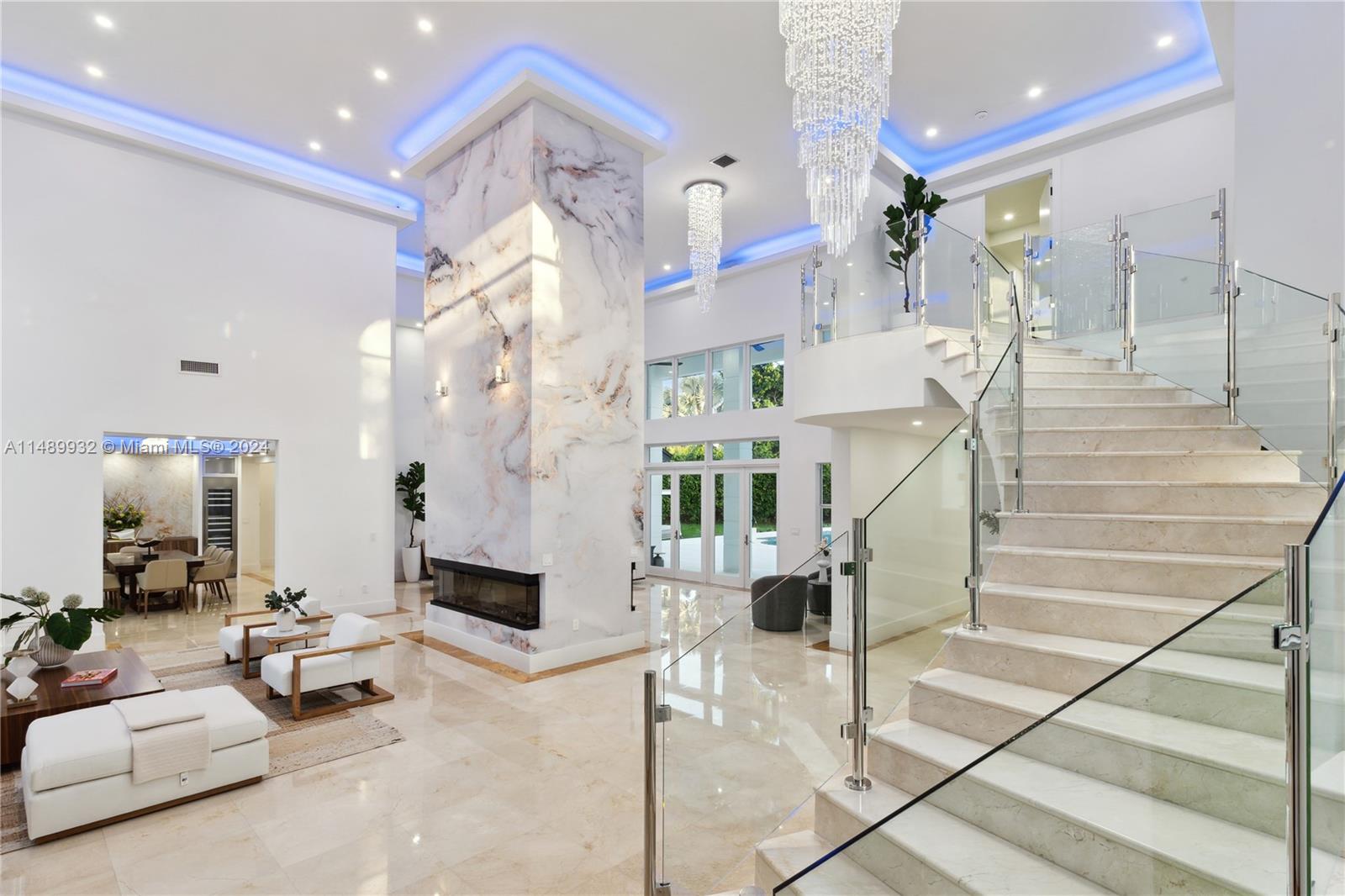 A striking Pinecrest newly constructed family compound is now completed!! This masterpiece boasts timeless transitional contemporary style transformation. Superb & flowless execution in craftsmanship.The ingenious building plans include two separate family quarters w/separate flex spaces for multi-generation living or VIP office,media room,gym & more!! Imposing walled & gated entry. Soaring double height ceiling,elegant & luxurious design w/fireplace, dramatic sweeping glass staircase. Walls of floor to ceiling glass feature. Spectacular formal living & dining rooms! wine closets. Chef's epicurean kitchen w/all top of line appliances!Lavish master suite occupies entire second floor!Sensational outdoor resort w/gorgeous heated pool/spa!Generator! Full summer kitchen & magnificent grounds!