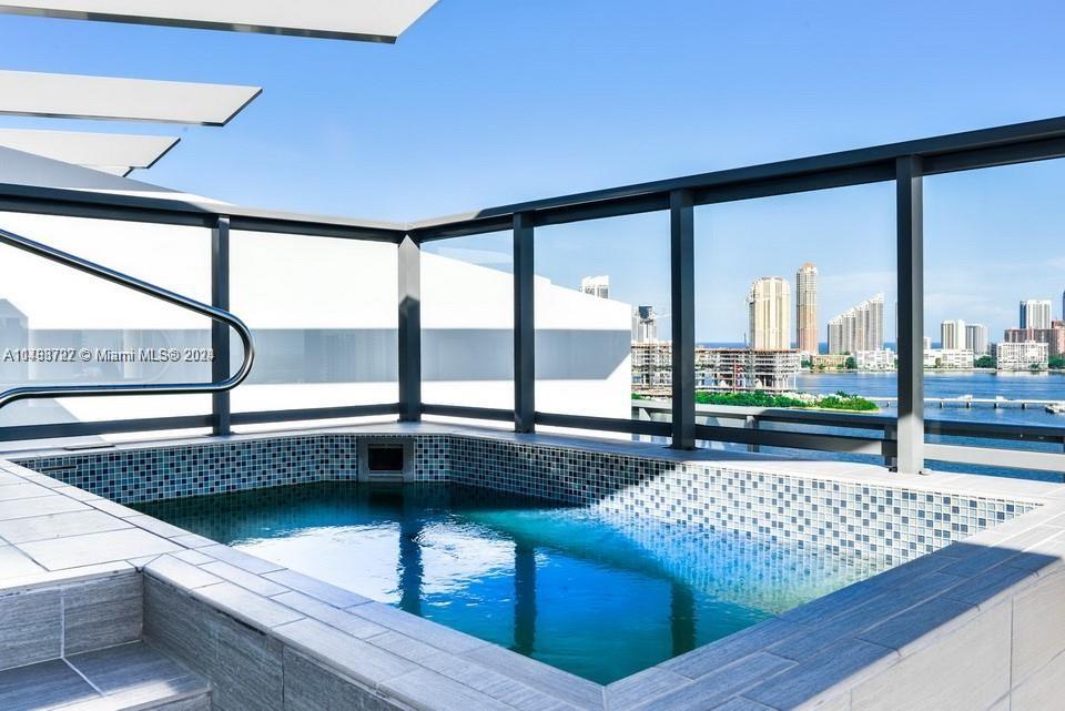 Unique Penthouse apartment with 2 BEDROOMS and 2,5 bathrooms in a luxury building of Echo Aventura. The apartment has the private huge-size rooftop terrace with private plunge pool and incredible water views. Unobstructed views of the city and Intracoastal Waterway. The unit has the high ceiling and private summer kitchen on the terrace. The apartment is rented for $6200 per month for annual lease. Lease ends 07/20/24