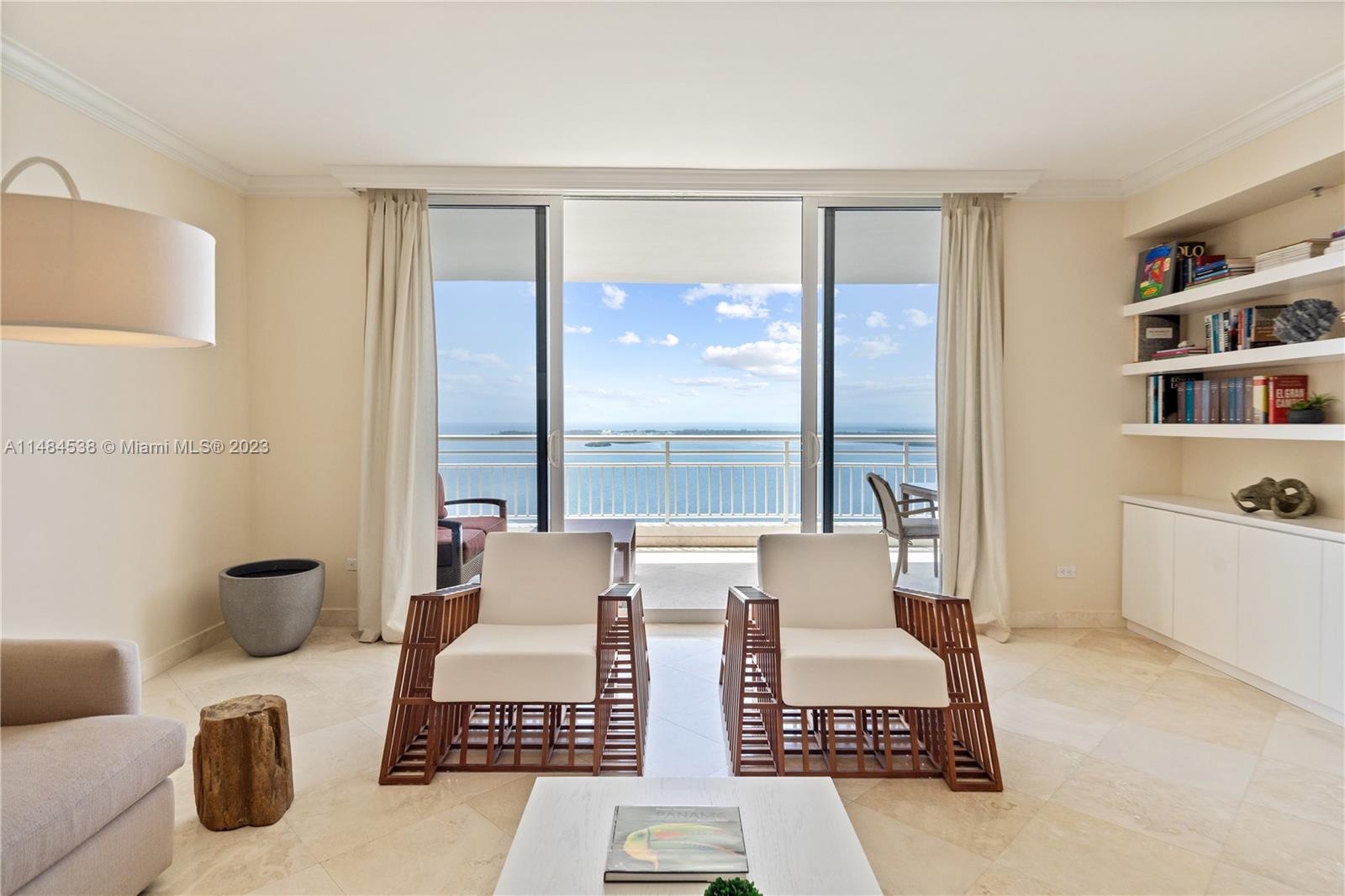 Endless Bay/Ocean views from this rare 2,510 sq/ft high floor 3/3/1 unit at Two Tequesta Point. Freshly Painted. This unit has marble floor, an eat-in kitchen, formal dining, extra storage, 2 PARKING SPACES, a large master suite, a gorgeous foyer entry, a laundry room, & a giant balcony. All Bedrooms have amazing views. The Master has direct balcony access, and a large walk-in closet. The Master Bath has a marble shower, jacuzzi, double vanity, separate toilet/bidet room, & 2 linen closets. Two Tequesta is a luxury condo on an island called Brickell Key, in the heart of Miami's Brickell area. It has a bayside pool deck w/ BBQ's & hot tubs, a 2-story top of line fitness center w/ basketball/racquetball/ squash/pilates/massage & more, tennis, 2 conference rooms, a kids room, & a party room.