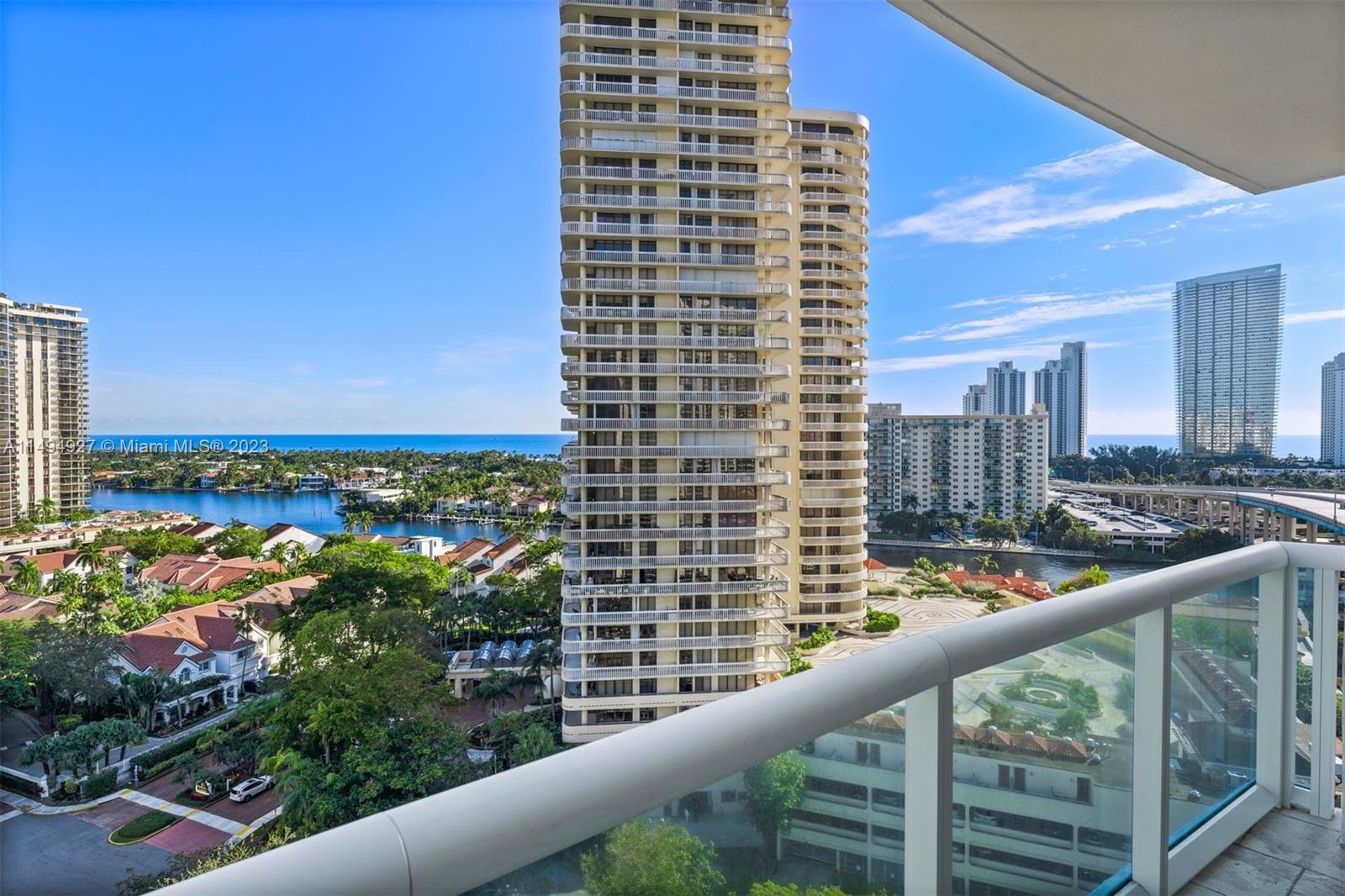 Enjoy breathtaking ocean vistas in this upscale Aventura haven! Nestled in a boutique luxury building, indulge in the convenience of a private elevator leading to a spacious 2-bed, 2-bath residence. Revel in the allure of Italian cabinetry, stainless steel appliances, and bar seating in the kitchen, complemented by stunning marble floors throughout. The master bedroom boasts a spa-like marble bath and a generous walk-in closet. Brand new AC, washer and dryer. Enjoy the newly refreshed common areas offering a fully equipped gym, resort-style pool, valet parking, party room, and electric vehicle chargers. Embrace proximity to Aventura Mall, worship spaces, and a lifestyle of luxury!