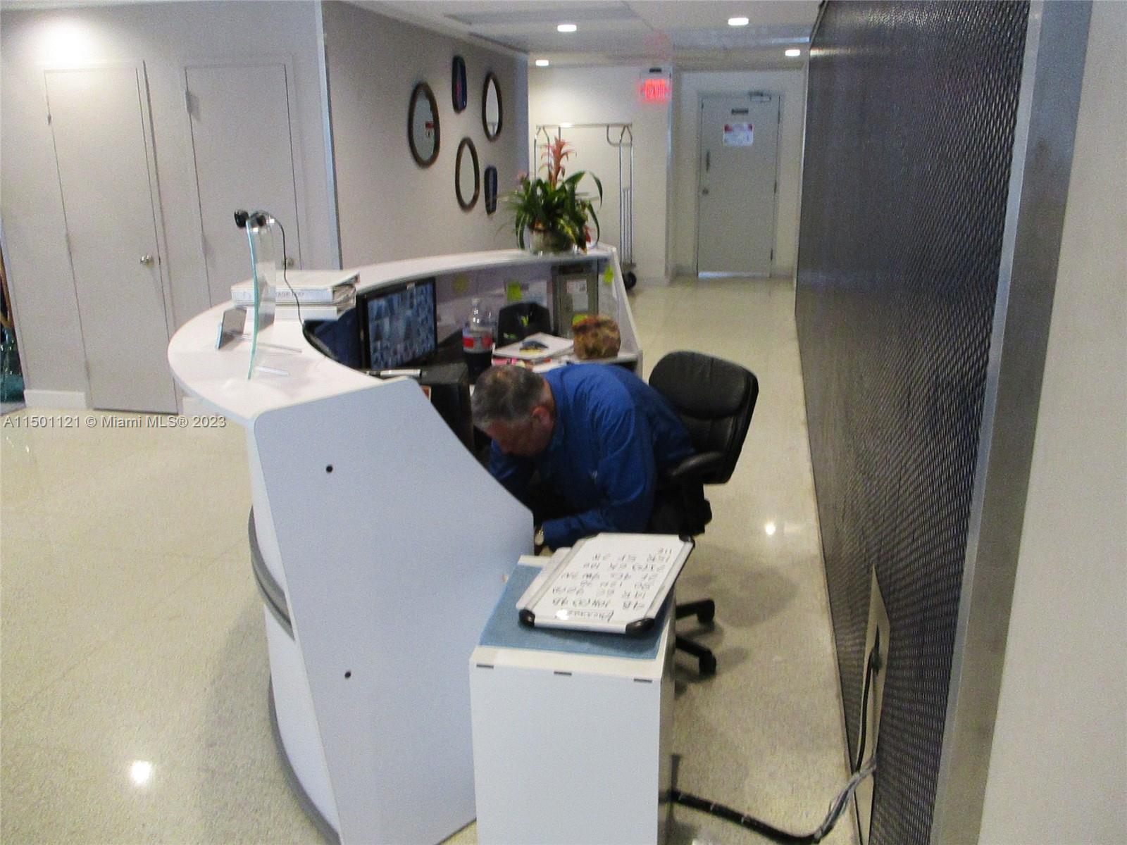 Front Desk in Lobby for Security