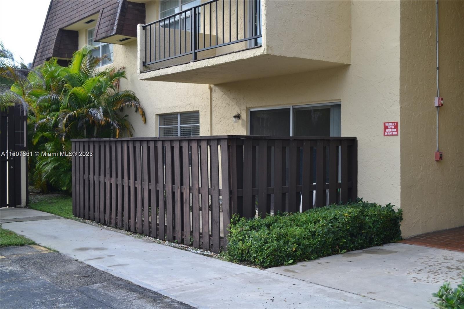 Patio fenced.