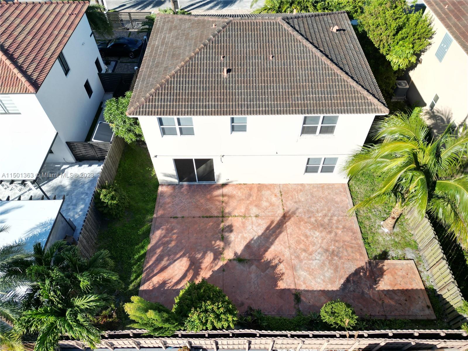 Backyard Angled Profile Aerial View