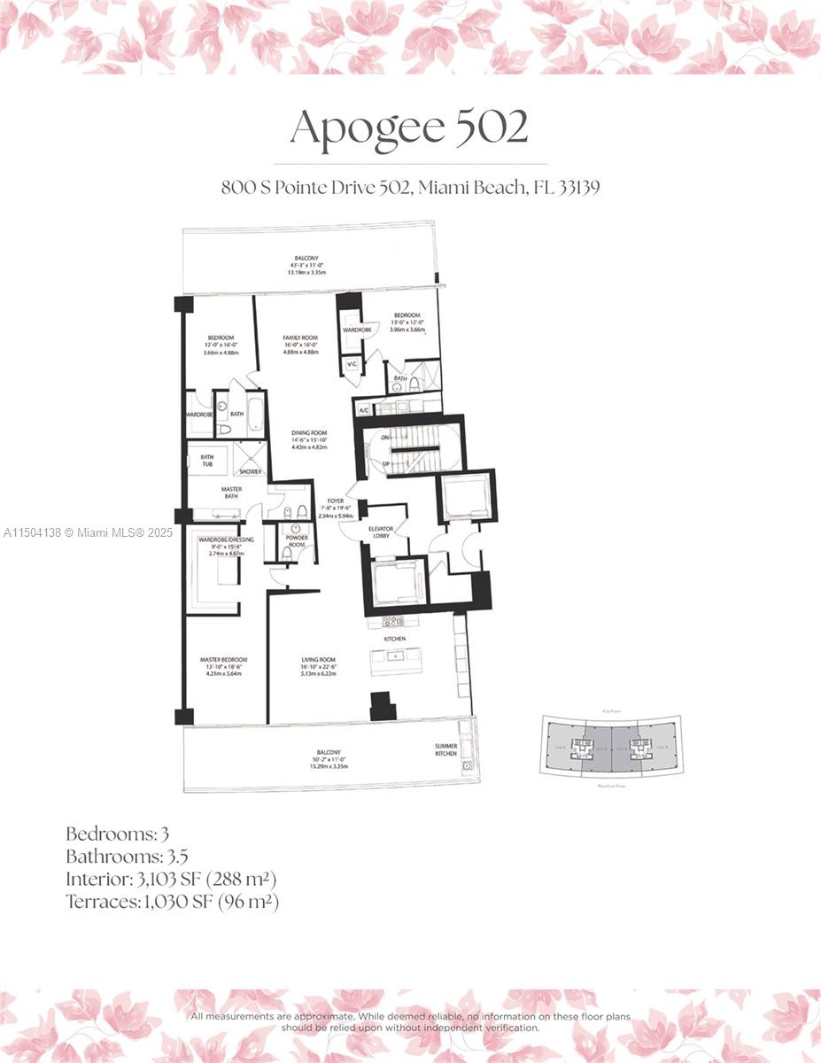 800 S Pointe Dr 502, Miami Beach, Florida 33139, 3 Bedrooms Bedrooms, ,3 BathroomsBathrooms,Residential,For Sale,800 S Pointe Dr 502,A11504138