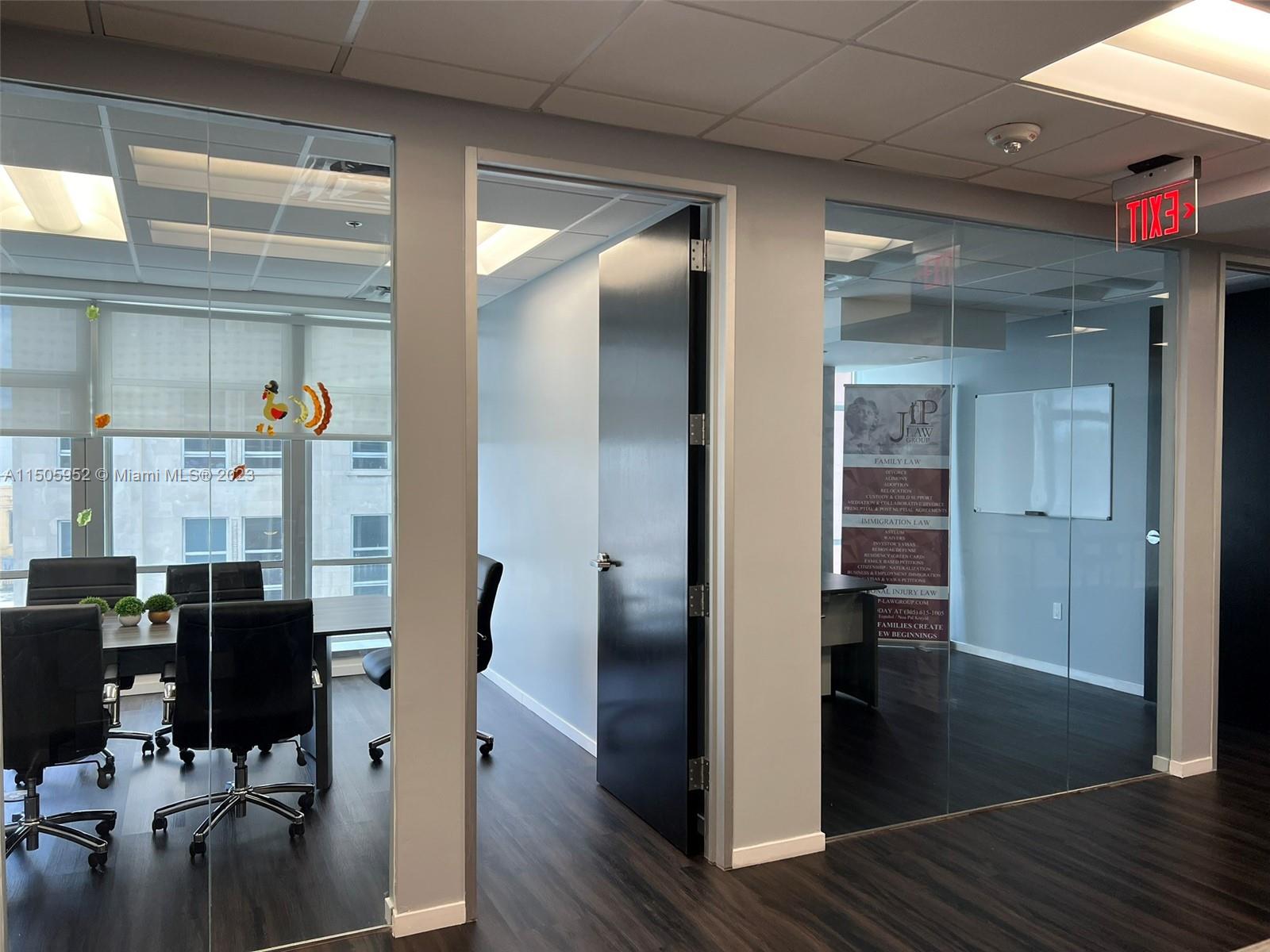View of Conference Room 1 and small office