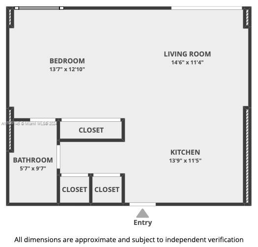Miami, Florida 33130, 1 Bedroom Bedrooms, ,1 BathroomBathrooms,Residential,For Sale,A11506145