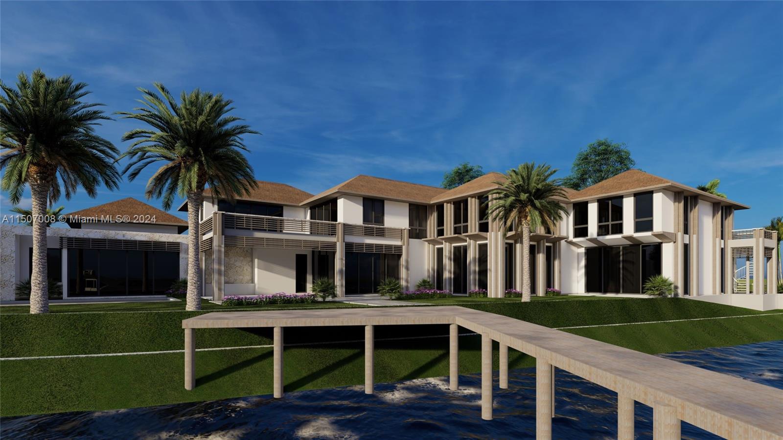 New construction, with 320' of private Admirals Cove Waterfrontage. Long water views from every angle of this 7 Bedroom 8.5 Bathroom masterpiece. This new construction home designed by Affiniti Architects and is over 10,000 sq ft living, and 26,000 sq ft total.