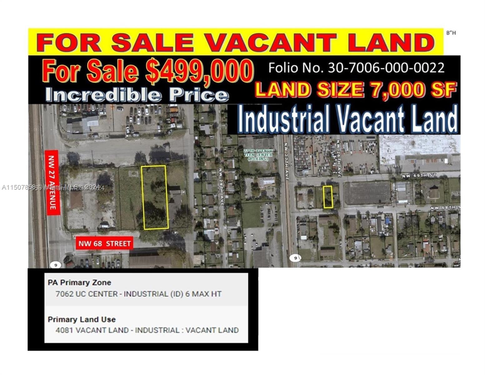 LAND NW 27 AVE AND NW 68 STREET, Miami, FL 33147