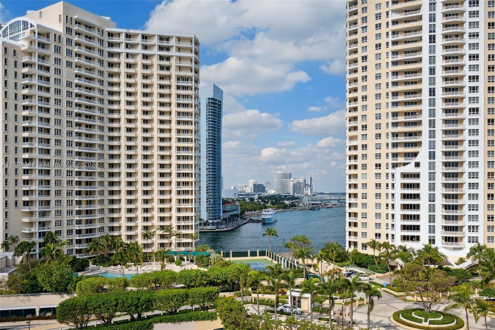 Spacious and remodeled 1/1.5 unit with Biscayne Bay views! Renovated/open kitchen, remodeled master bath + guest 1/2 bath. Brickell Key II condo located on Claughton Island, is steps away from bustling Brickell Ave w/a wonderful island pedestrian walkway all around island w/easy access to City and Downtown by Trolley.  Island style resort amenities include private pool w/tiki hut, BBQ, tennis, racquetball, gym, sauna, children's playroom, community room, bike storage. 1 covered parking space. Minutes from Downtown, Miami Beach and International airport.  Easy to show, owner occupied.