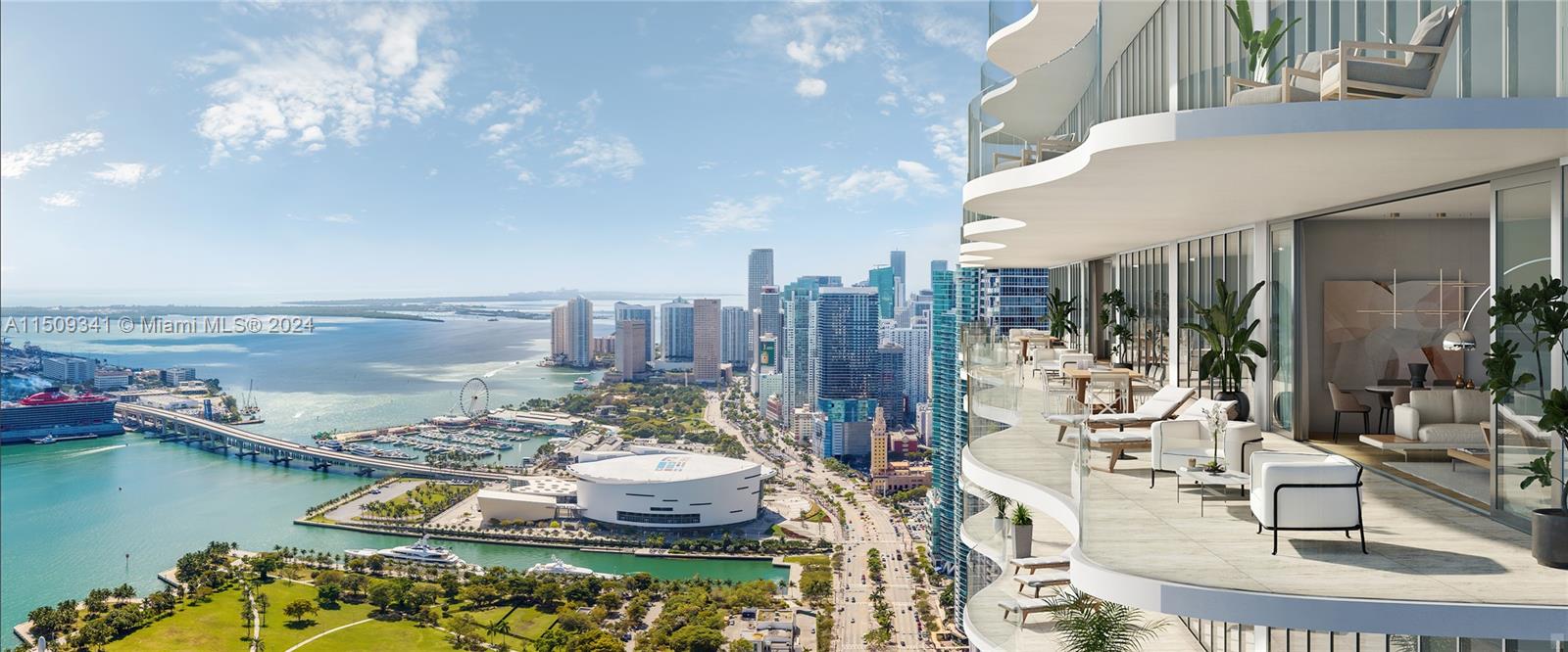1444 Biscayne Boulevard 4303, Miami, Florida 33132, 2 Bedrooms Bedrooms, ,3 BathroomsBathrooms,Residential,For Sale,1444 Biscayne Boulevard 4303,A11509341