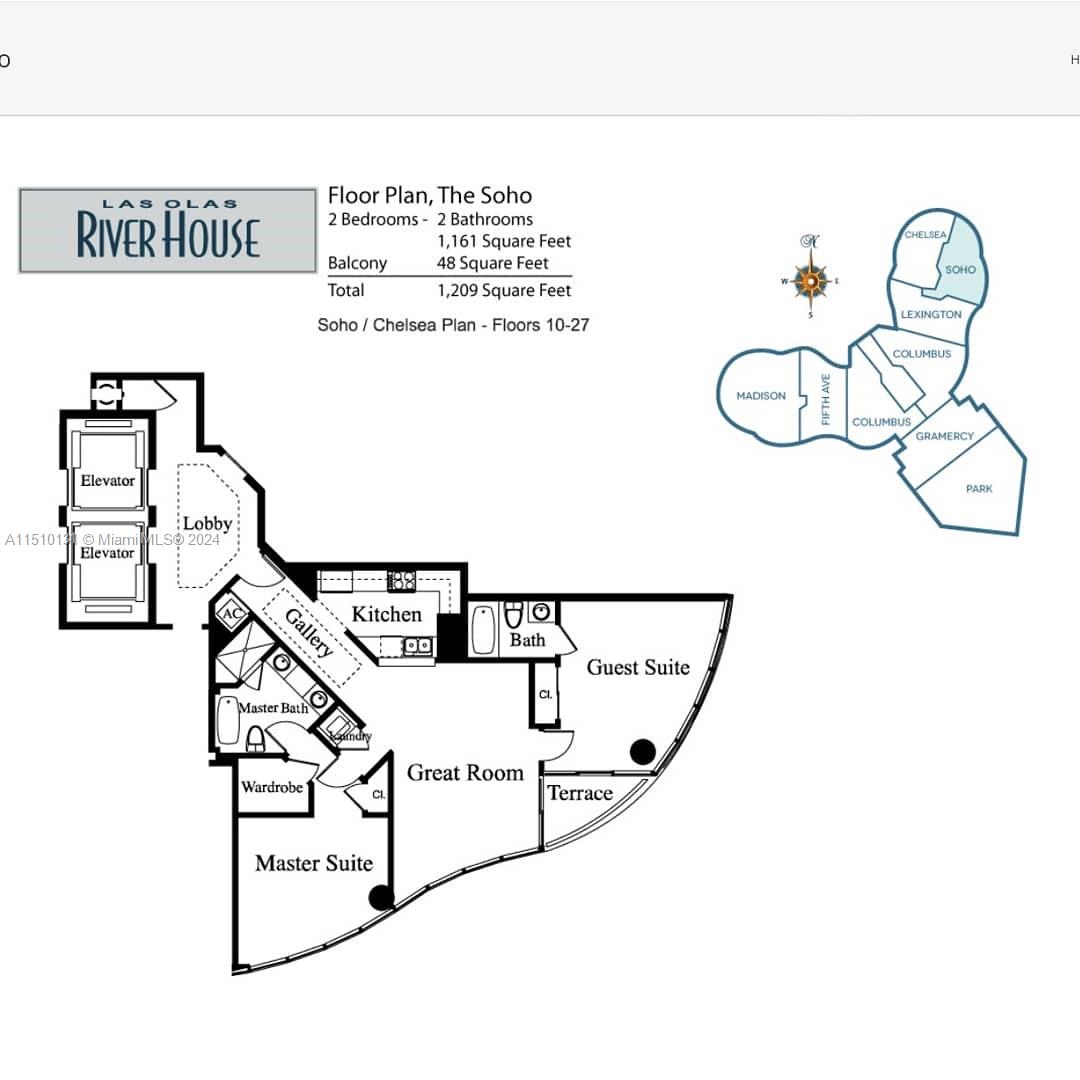 333 Las Olas Way 2208, Fort Lauderdale, Florida 33301, 2 Bedrooms Bedrooms, ,2 BathroomsBathrooms,Residentiallease,For Rent,333 Las Olas Way 2208,A11510131