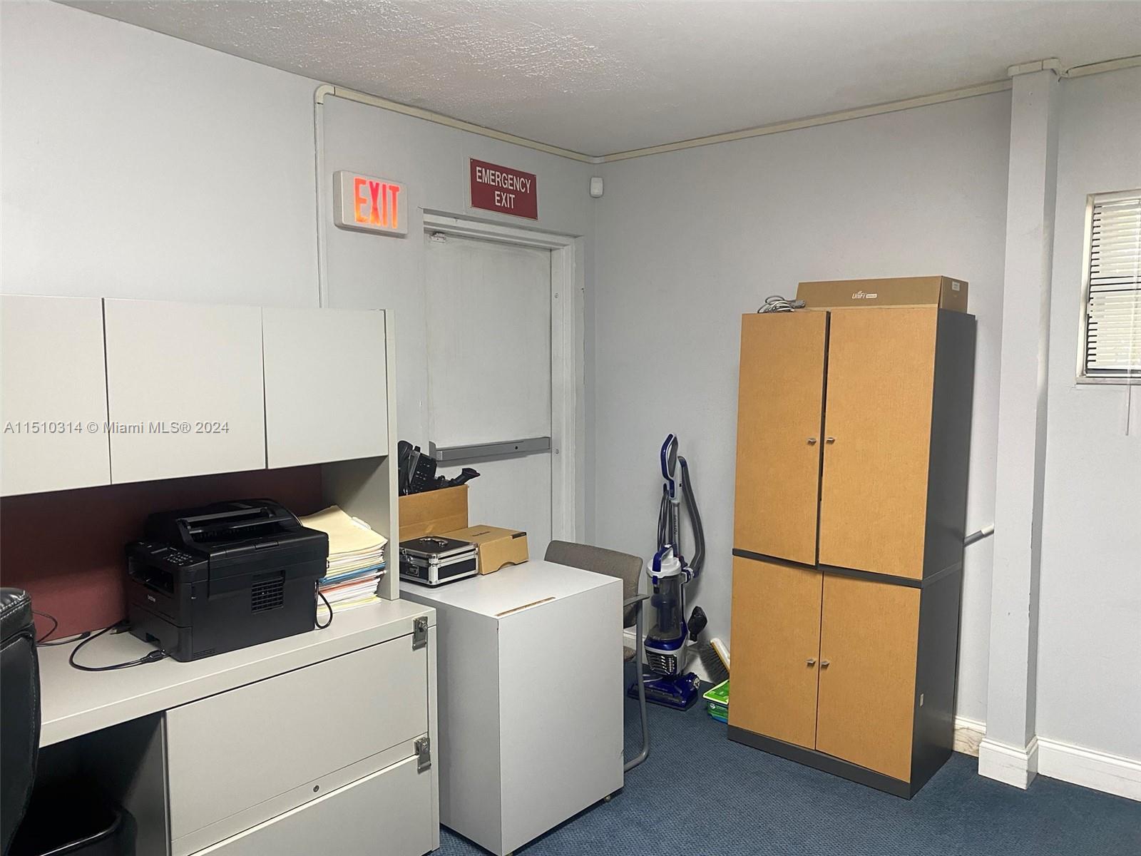 CEO Private Secretary station. Fire EXIT here