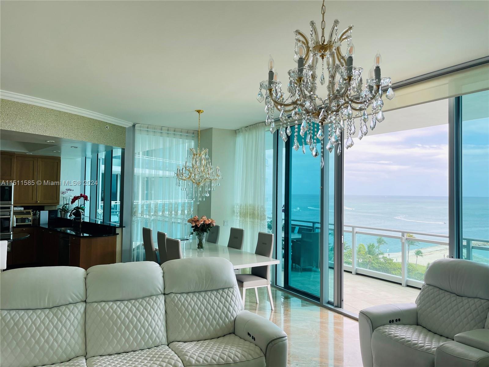 Live in one of the most exclusive neighborhoods in Bal Harbour.The Residences at ONE Bal Harbour is a pristine building that sits on the beach overlooking the ocean with intracoastal waterways just where the ocean meets with intracoastal inlet.The building is only 185 private residences with flow through floor plans with 5 stars hotel services provided by the Ritz Carlton Bl Harbour all inclusive. the property offers views from east to west from every room. the location offers world class shopping, a venue of restaurants ,5 stars hotels, private and luxury transportation services.