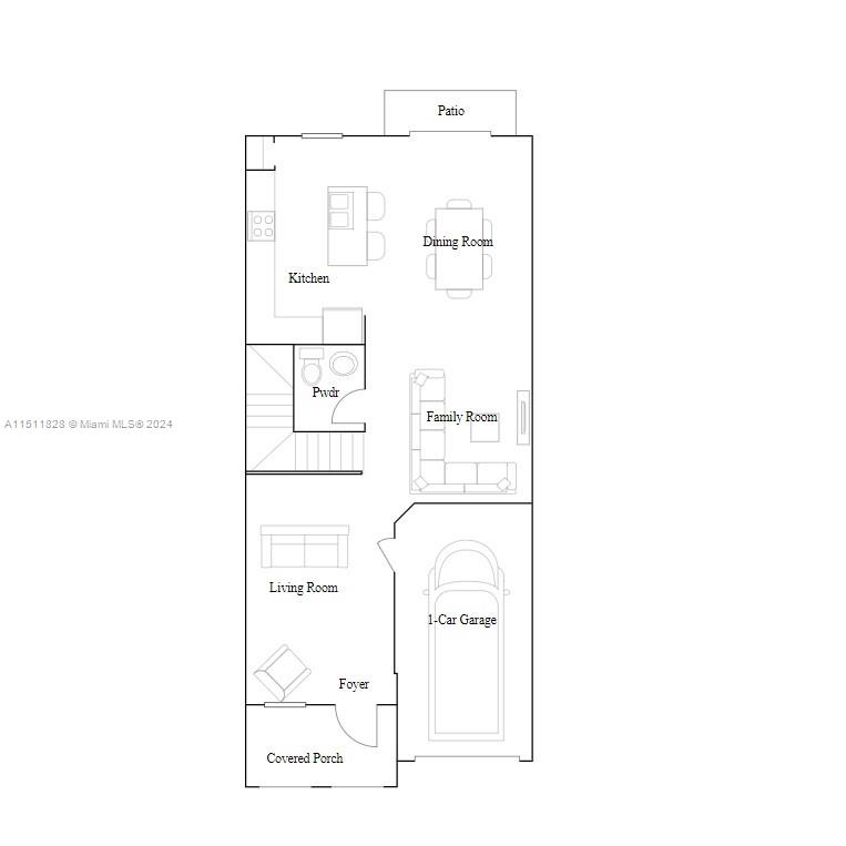 1st Floor (1 car garage)