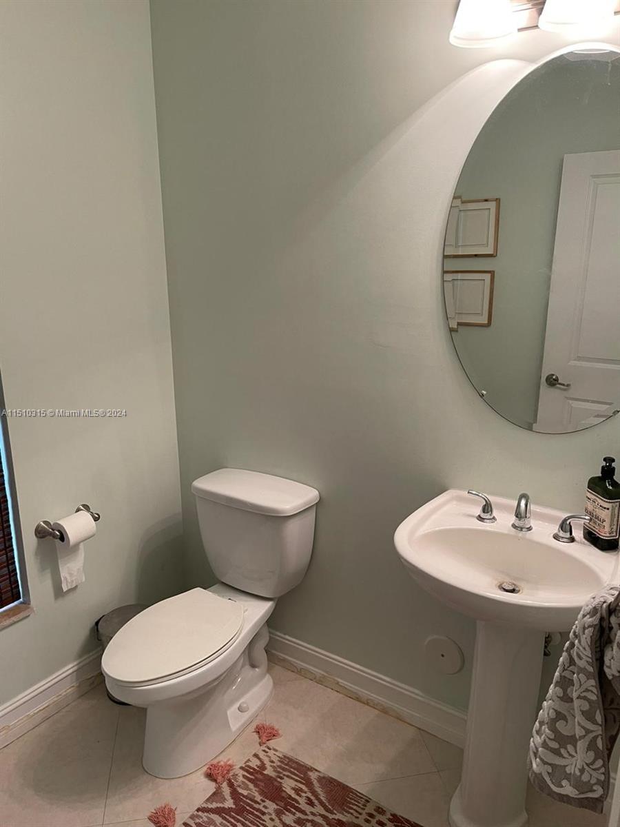 Downstairs powder room.