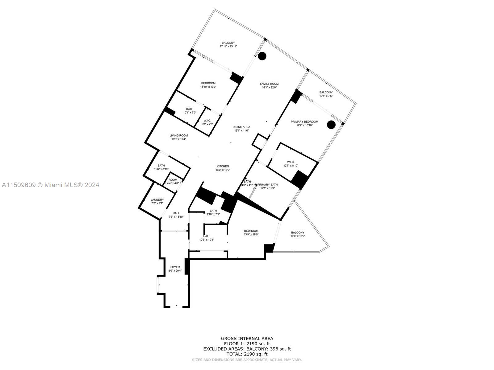 851 NE 1st Ave 1412, Miami, Florida 33132, 3 Bedrooms Bedrooms, ,4 BathroomsBathrooms,Residential,For Sale,851 NE 1st Ave 1412,A11509609