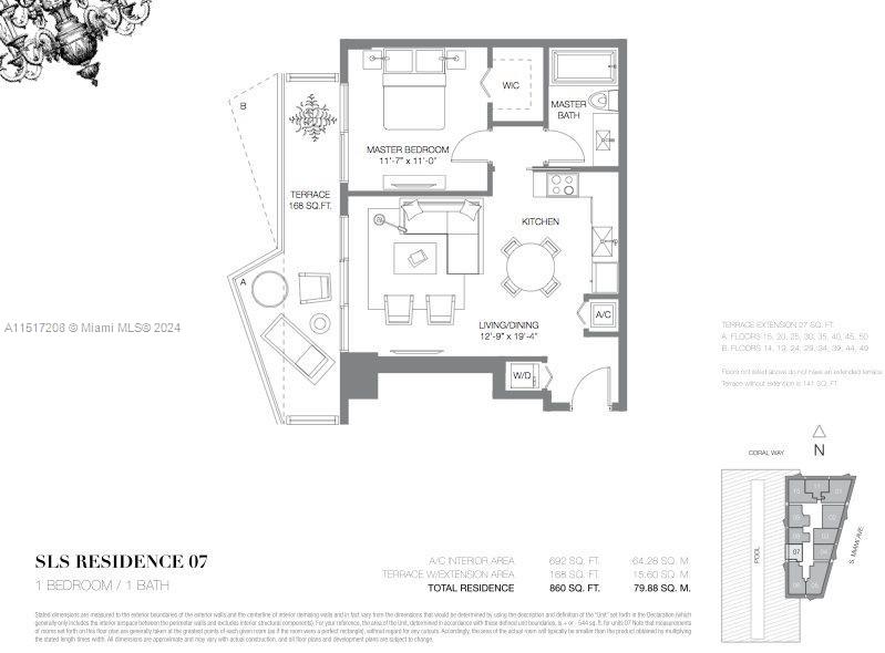 1300 S MIAMI AVE 3707, Miami, Florida 33130, 1 Bedroom Bedrooms, ,1 BathroomBathrooms,Residential,For Sale,1300 S MIAMI AVE 3707,A11517208
