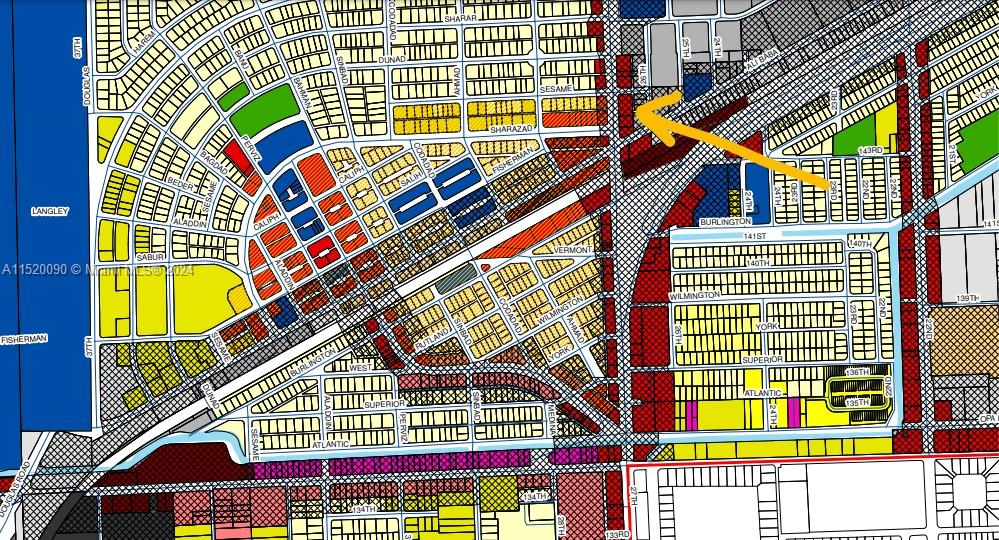 CRA boundaries for improvement revival. Property is red arrow.