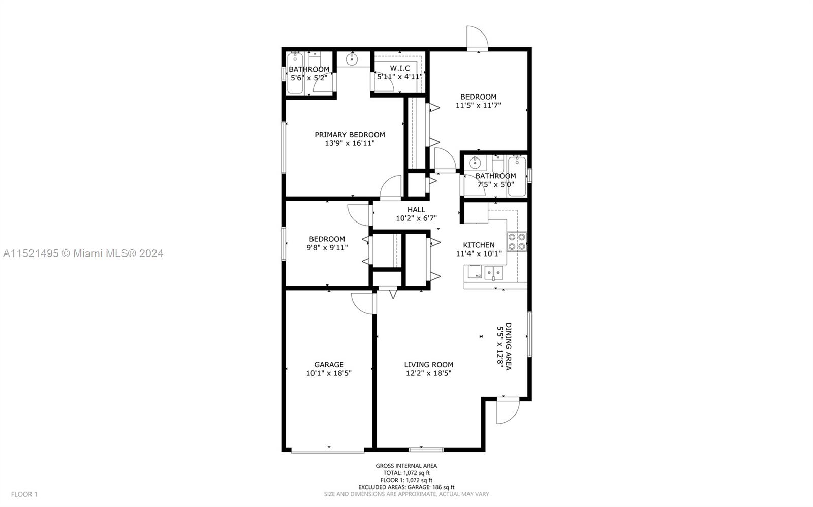 5743 Wiley St, Hollywood, Florida 33023, 3 Bedrooms Bedrooms, ,2 BathroomsBathrooms,Residential,For Sale,5743 Wiley St,A11521495