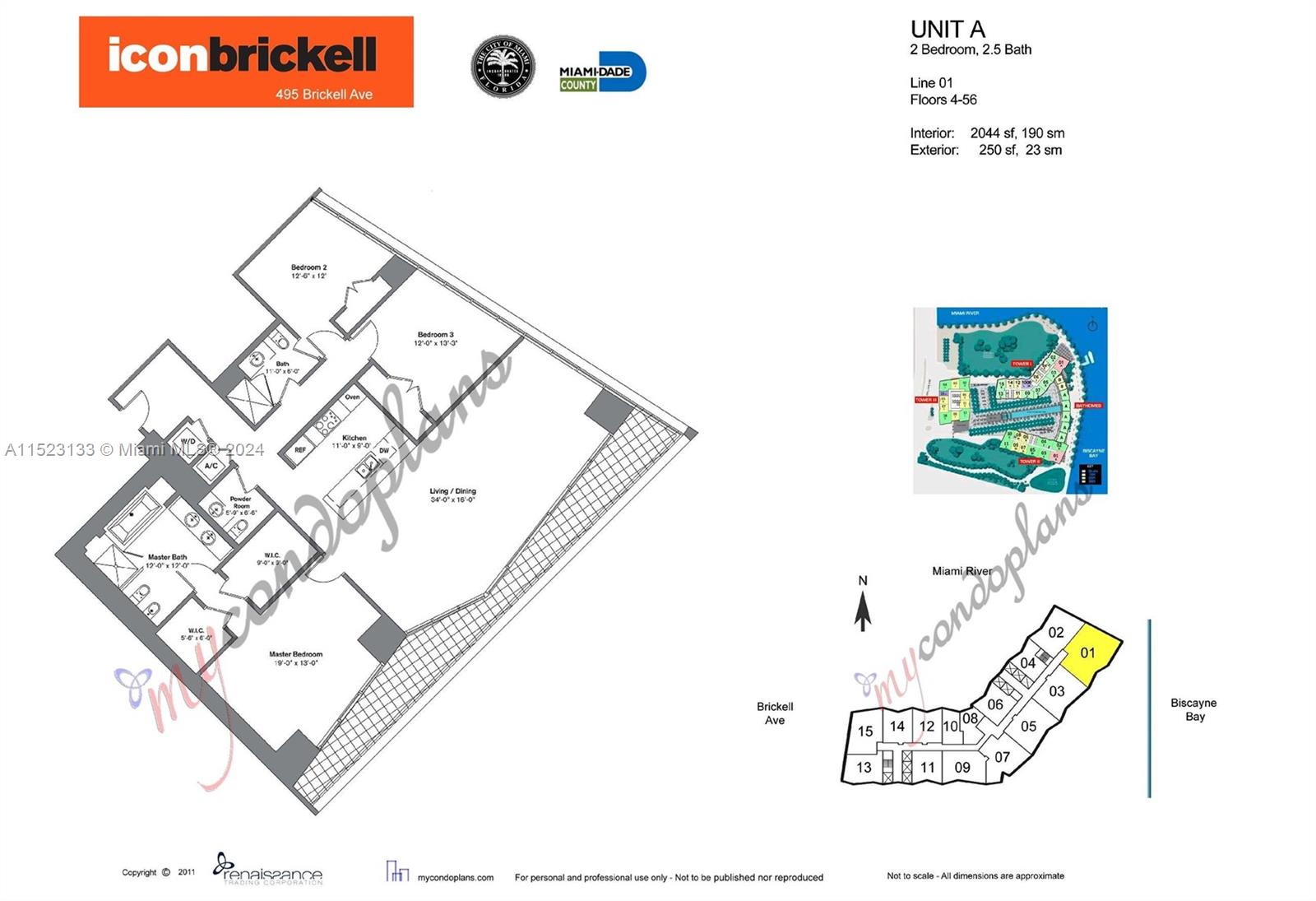 465 Brickell Ave 5101, Miami, Florida 33131, 3 Bedrooms Bedrooms, ,2 BathroomsBathrooms,Residentiallease,For Rent,465 Brickell Ave 5101,A11523133