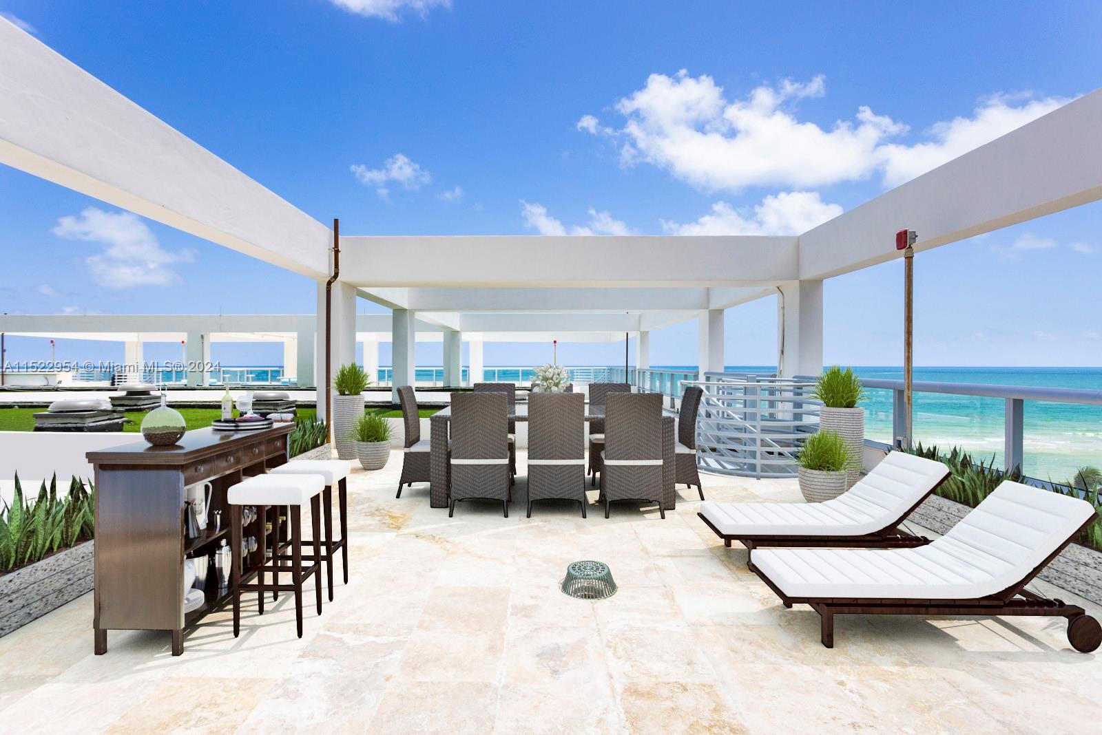 Virtually Staged Rooftop Terrace