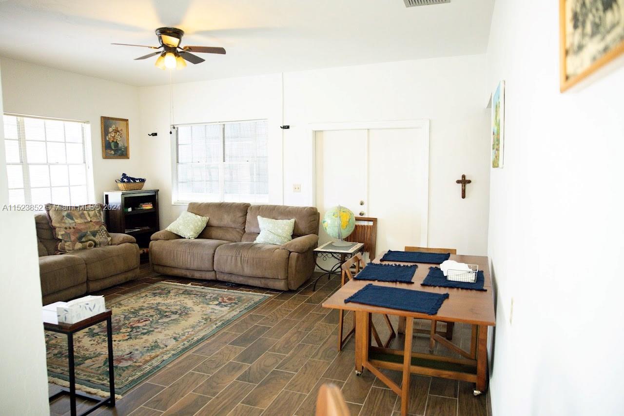 Great meeting or conference area.  Located just off the foyer and the third office.  Furniture can stay.