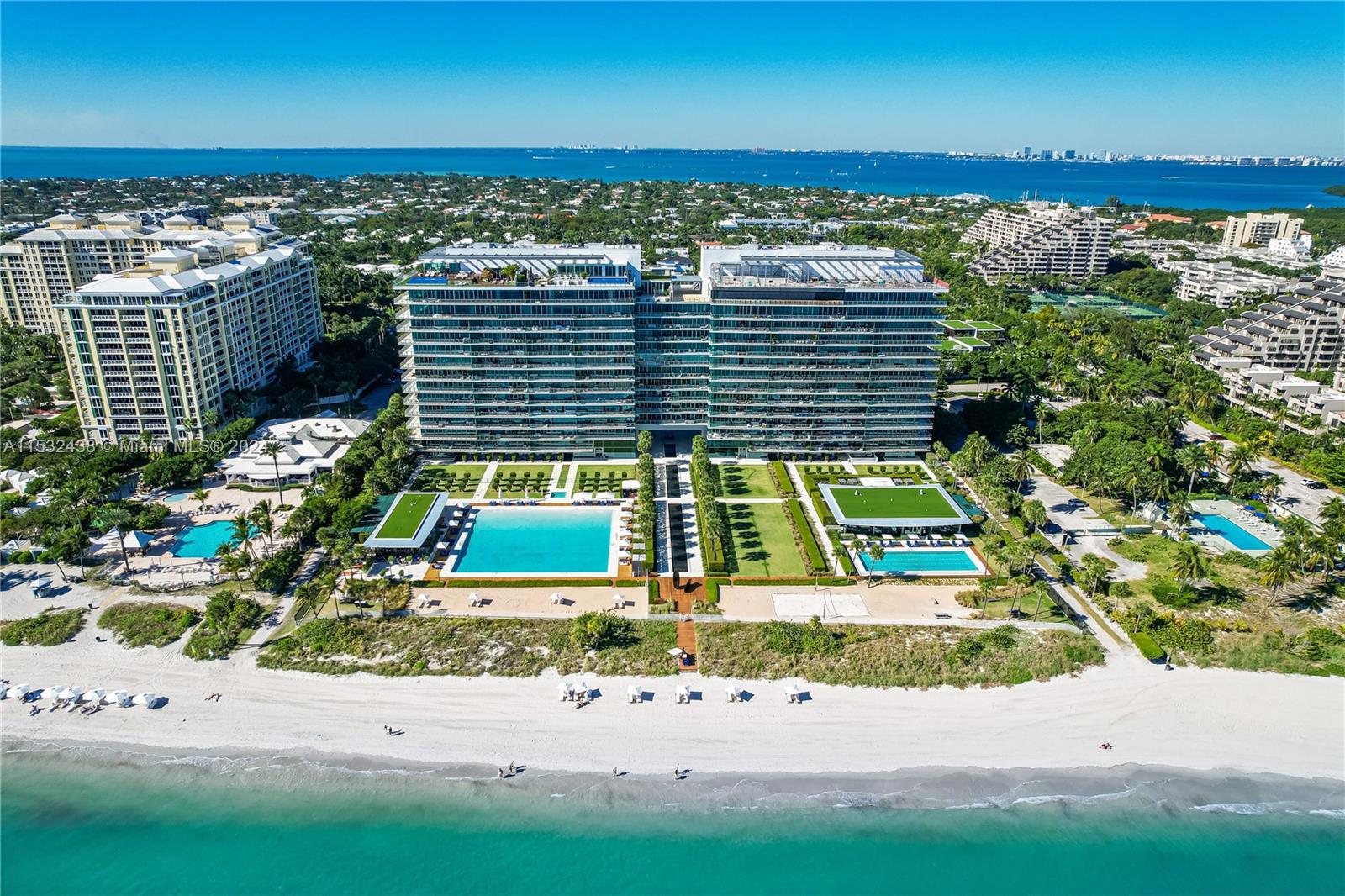 Welcome to your dream home at Oceana Key Biscayne, a mesmerizing seaside escape that defines unparalleled luxury and tranquility. This stunning unit, fully furnished and ready to move in offers an expansive layout with 3 large bedrooms, 5 bathrooms, maid quarter and an extensive wrap around balcony with breathtaking views of the ocean. The open-concept living area seamlessly connects to a kitchen with top-of-the-line appliances for your culinary adventures. Floor to ceiling with natural light and breathtaking views of the clear ocean waters and lush landscapes that surround this prestigious address. 500-foot private beach, pool, cabanas, restaurant, lap pool, fitness, spa and tennis. Make this haven your new home in the unique sophistication and charm that Key Biscayne has to offer!