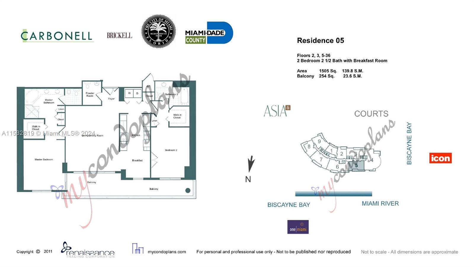 901 Brickell Key Blvd 1505, Miami, Florida 33131, 2 Bedrooms Bedrooms, ,2 BathroomsBathrooms,Residential,For Sale,901 Brickell Key Blvd 1505,A11532819