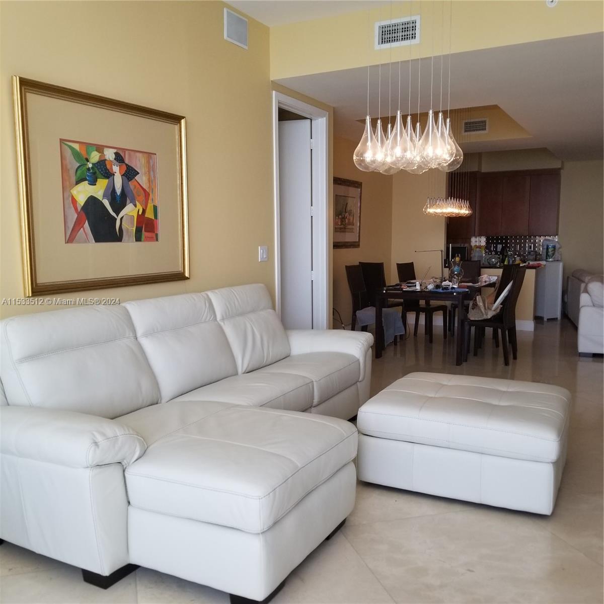 Living Room, Lather Couch